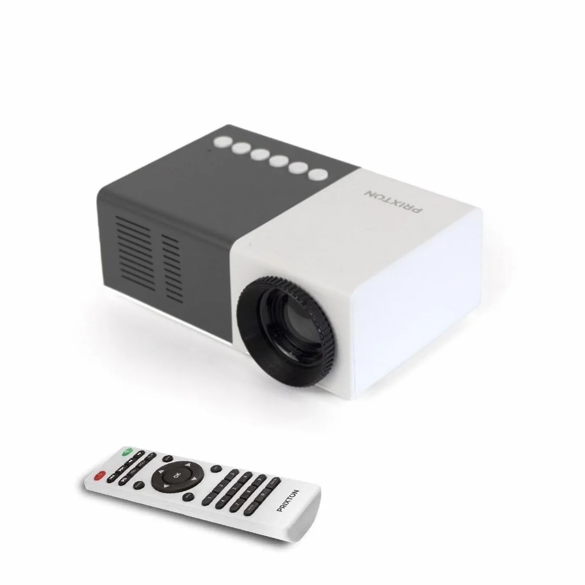 PRIXTON Vidéoprojecteur Portable Mini LED 900 Lumens 320x240 QVGA HDMI USB