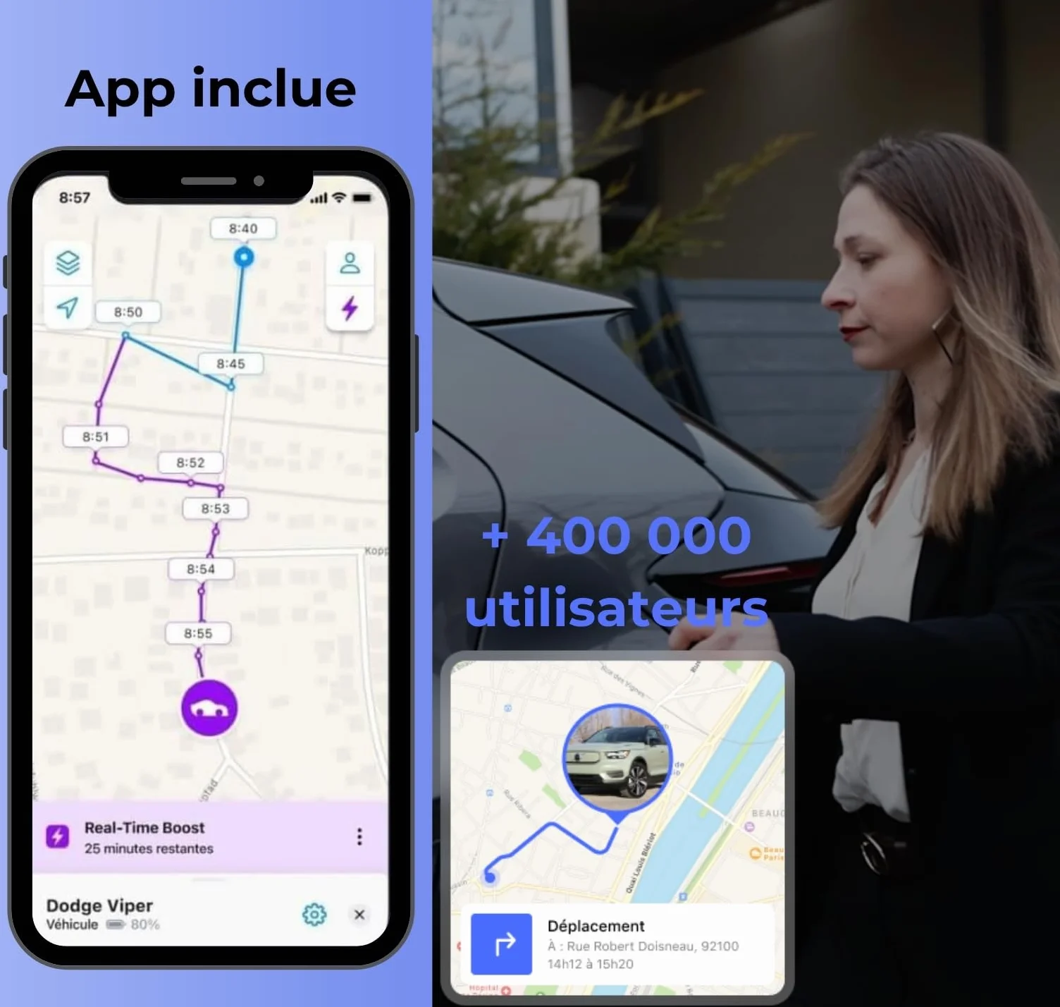 Invoxia Tracker GPS Classic Édition 2026 | Étanche, USB-C, précision GPS améliorée, abonnement 1 an inclus, alertes antivol