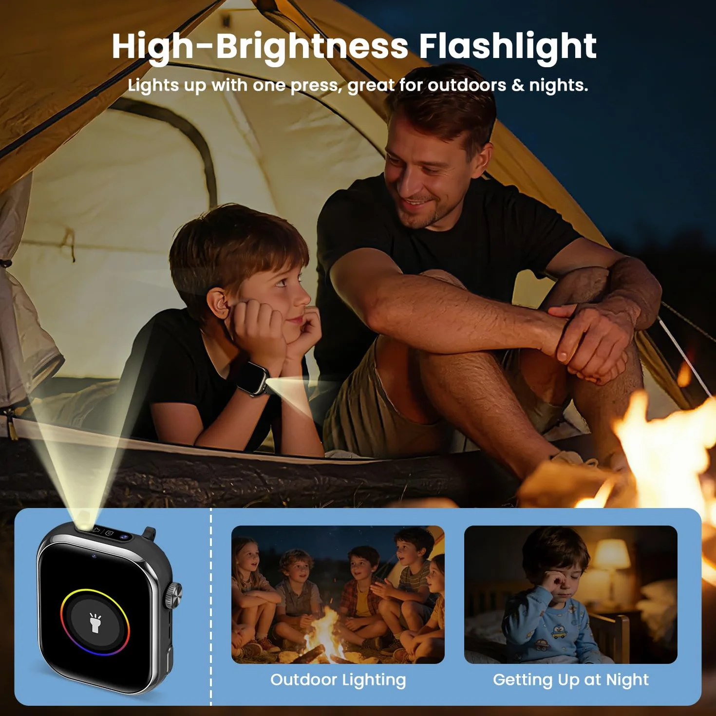 4G Montre Connectée Enfant, Montre Telephone Enfant avec GPS, Double Caméra, Appel Vidéo, Chat Vocal, SOS, Mode Classe, Lampe Torche, IP68, Podomètre, Cadeau pour Garçons Filles, Noir, Garantie 3 Ans