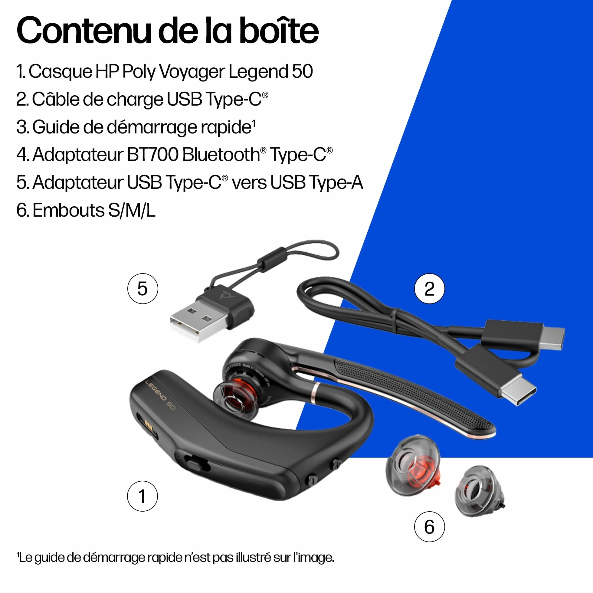 Poly Voyager Legend 50 Casque Customer Special 1 - Casque Bluetooth Simple avec Micro antibruit - Design Ergonomique - Commandes vocales - Léger - Connexion au Mobile/Tablette Via Bluetooth - Noir