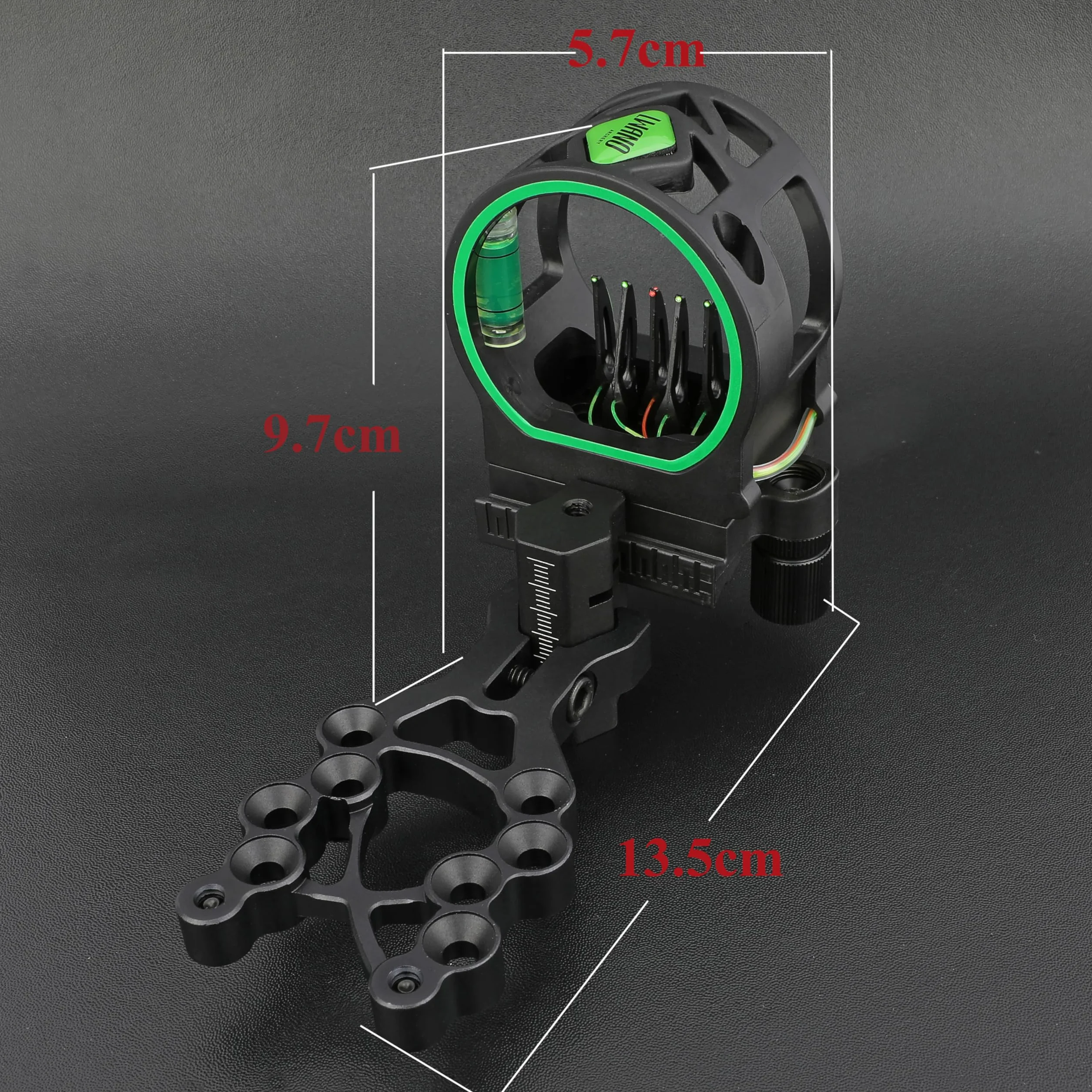 Viseur d'arc à poulies 5 Pin en alliage d'aluminium réglable pour chasse et tir ciblage