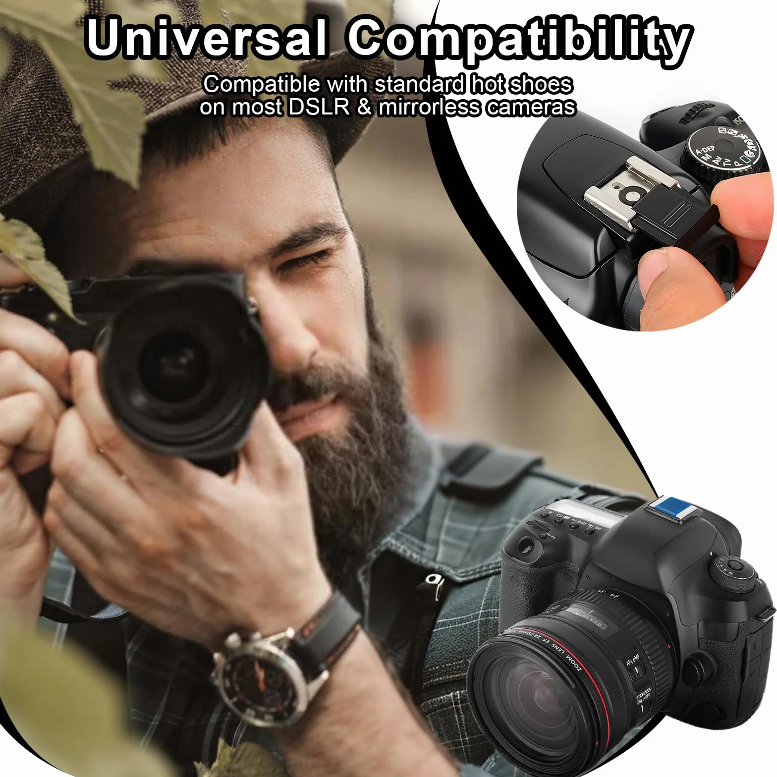 Couvre-griffe flash pour Nikon série Z, DSLR, Panasonic S5, GH5, Olympus OM-D & PEN – Compatible griffe ISO, résistant à la poussière et à l’humidité, lot de 4