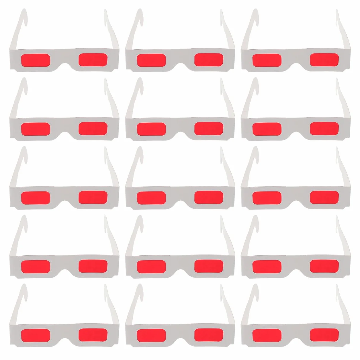minkissy Lunettes Rouges Enfants 3D 50 Pièces pour Films À Domicile Cadeaux Saint-Valentin Fête Arc-en-Ciel Fournitures Anniversaire Et Récompenses Classe