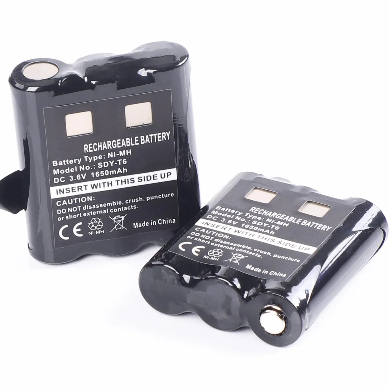 2Pcs 1650mAh 3,6V AA Rechargeable Ni-MH Batterie de Rechange pour Motorola Radio TLKR T92 H2O T82 Extreme T62 T605 H2O T800 PMNN4477AR 1532 PMR446 Walkie Talkie