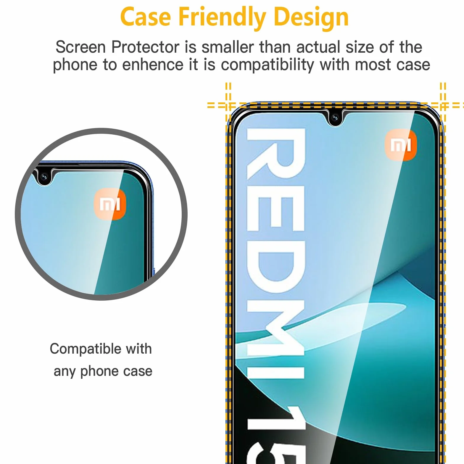 WFTE [Lot de 2 Verre Trempé pour Xiaomi Redmi 15C 4G/5G/Xiaomi Poco C85, 0,26mm Film de Protection D'écran avec Haute Transparence à 99%, Anti-Trace Protecteur avec Dureté 9H Glass pour Redmi 15C