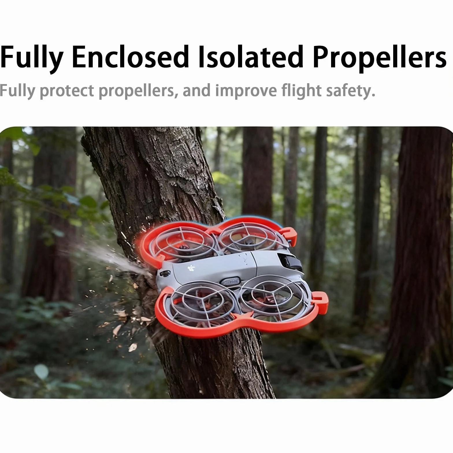 3en1 Protection Kit pour DJI Neo 2 Protection d'hélices+Train d'atterrissage+Transceiver Protecteur, Protection Anti-Collision Protecteur des hélices Drone Accessoires pour DJI Neo 2 (Orange)
