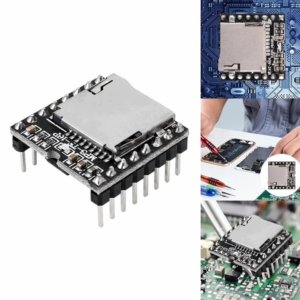 TF Carte U Disque DF Lecteur Module V3.0 16P Audio Module Vocal Carte Mini Lecteur MP3 Module Audio pour