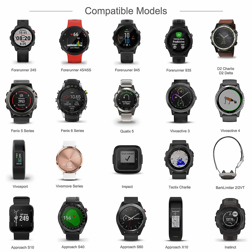 Chargeur Compatible Garmin Fenix 6 6S 6X Pro, 5 5S 5X Plus, 7 7S 7X, Forerunner 935 945 745 245, Vivoactive 3 4, Instinct, Venu