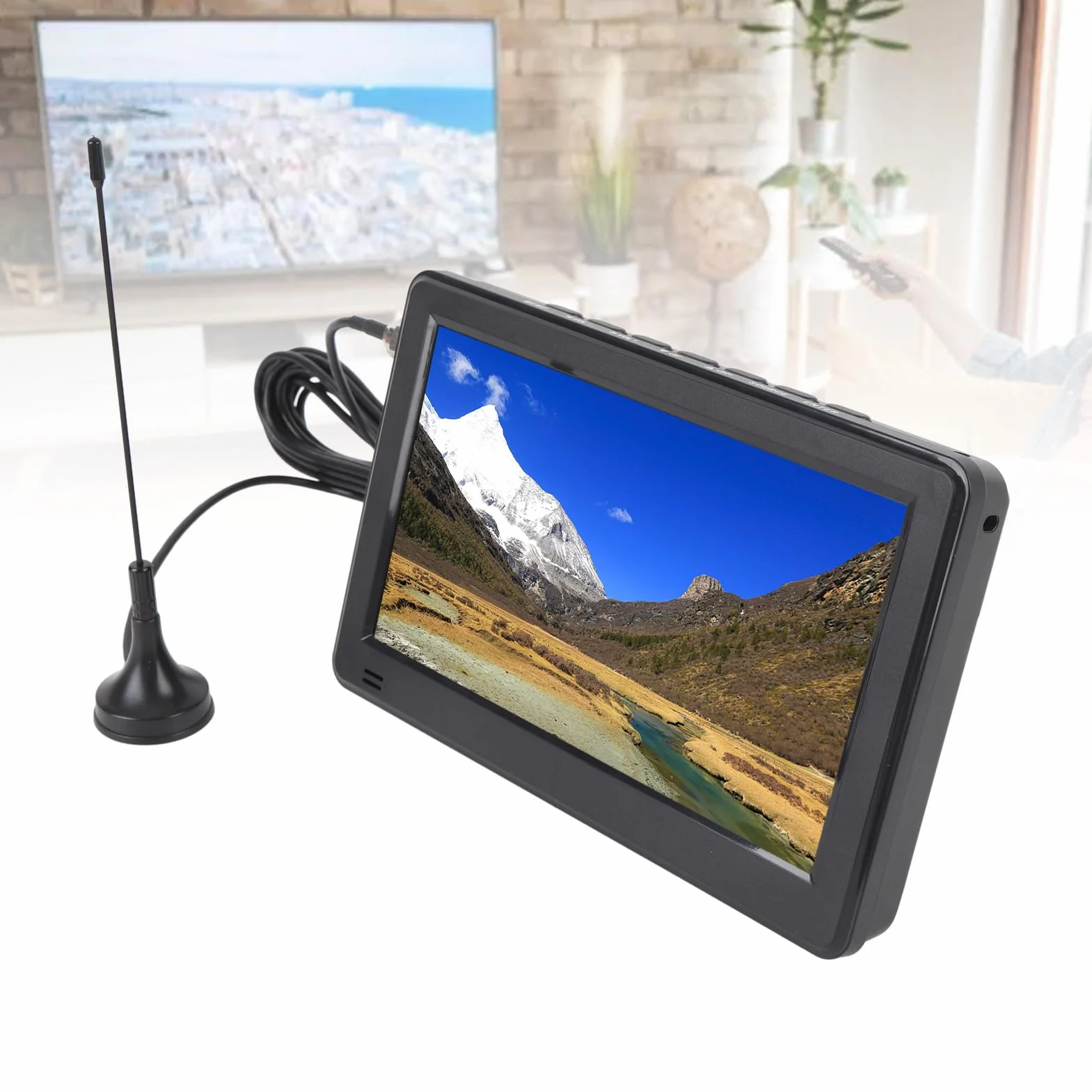 Téléviseur numérique portable de 6 pouces, écran vibrant, signal amélioré, adapté à l'extérieur