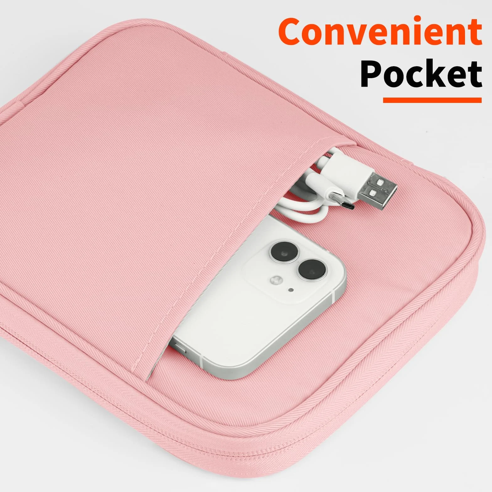 HoYiXi Housse Universel pour 7" Kindle Paperwhite/Colorsoft 2024 Compatibility 6.8" Paperwhite 2021 and 6"-6.8" Kobo/Tolino/Sony EReader with Anti-Drop Android Tablet Sleeve Case,Rose