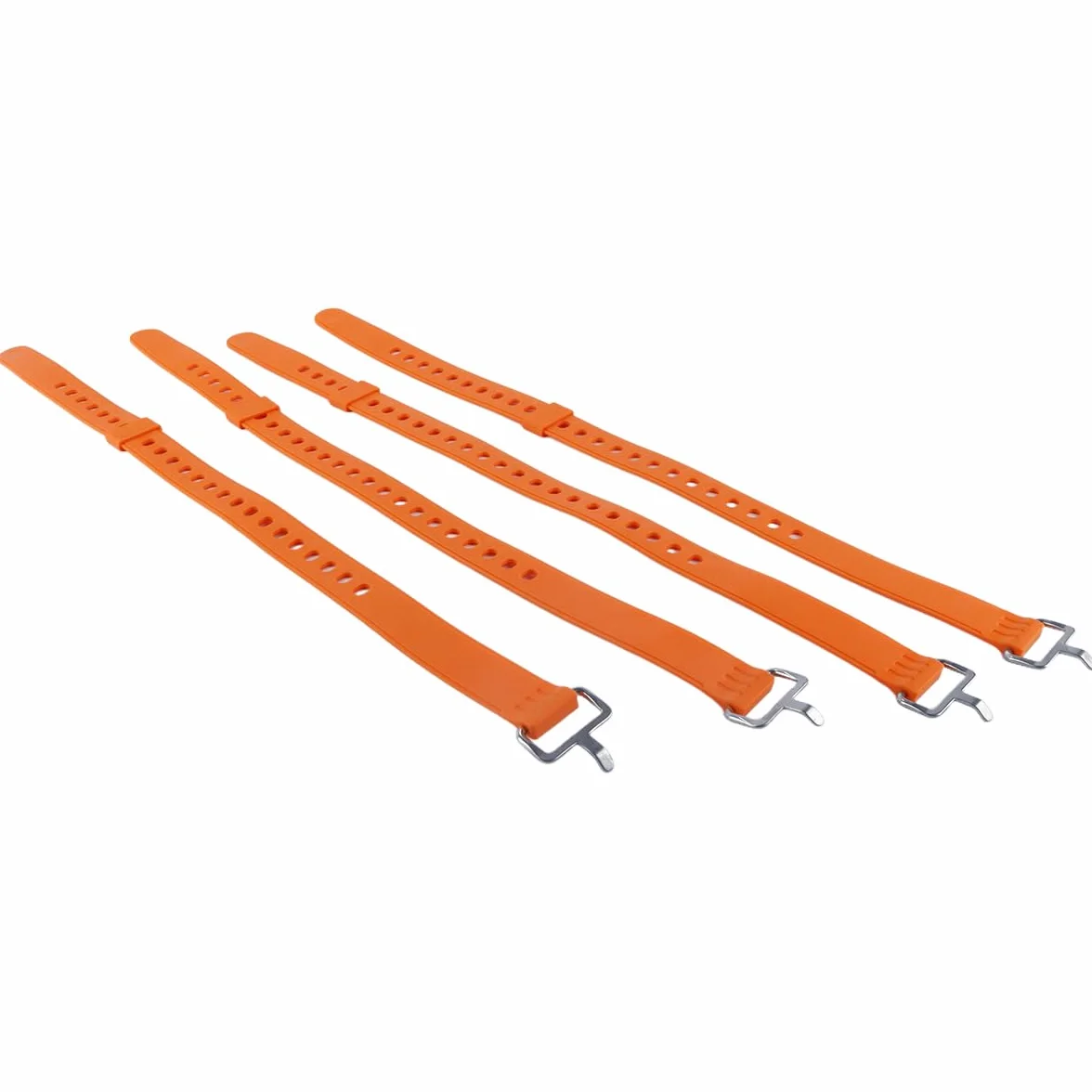 Lot de 4 sangles réglables pour raquettes à neige, snowboard, randonnée (orange)