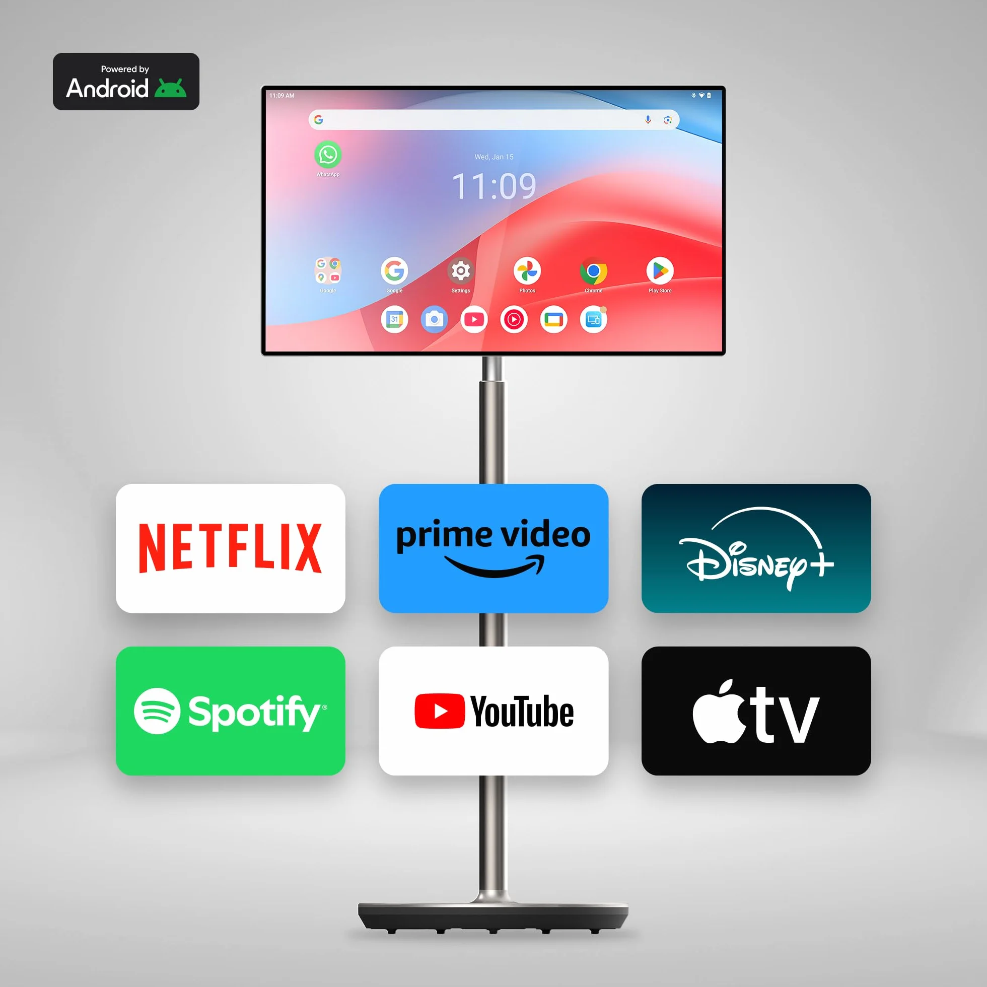 THOMSON Go Plus 32 Pouces (81 cm) Android Portable 4K UHD écran Tactile Wi-Fi 6 Bluetooth 5.1 Batterie 4h