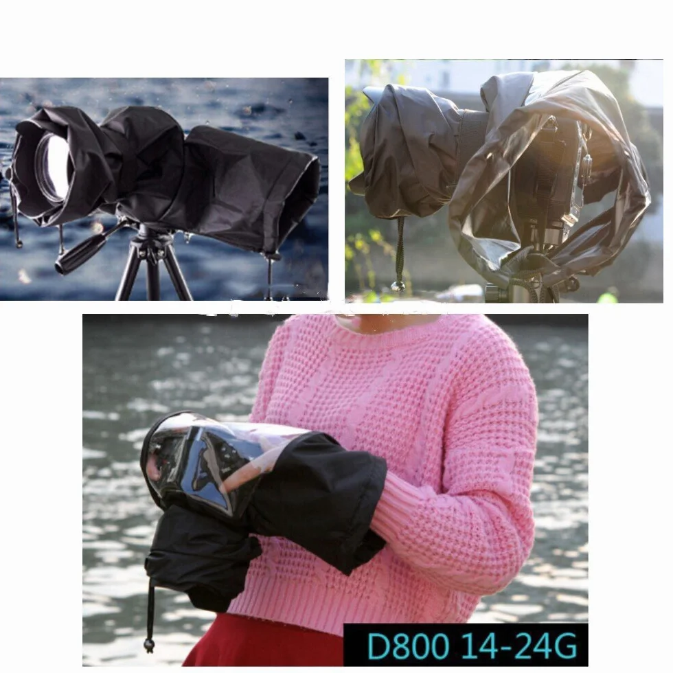 JZK Caméra Couverture Anti-Pluie Protecteur Étanche Housse pour appareils Photo Reflex numériques DSLR + Lens Total jusqu'à 32cm de Longueur, Canon, Nikon, Sony, Olympus, Panasonic, etc