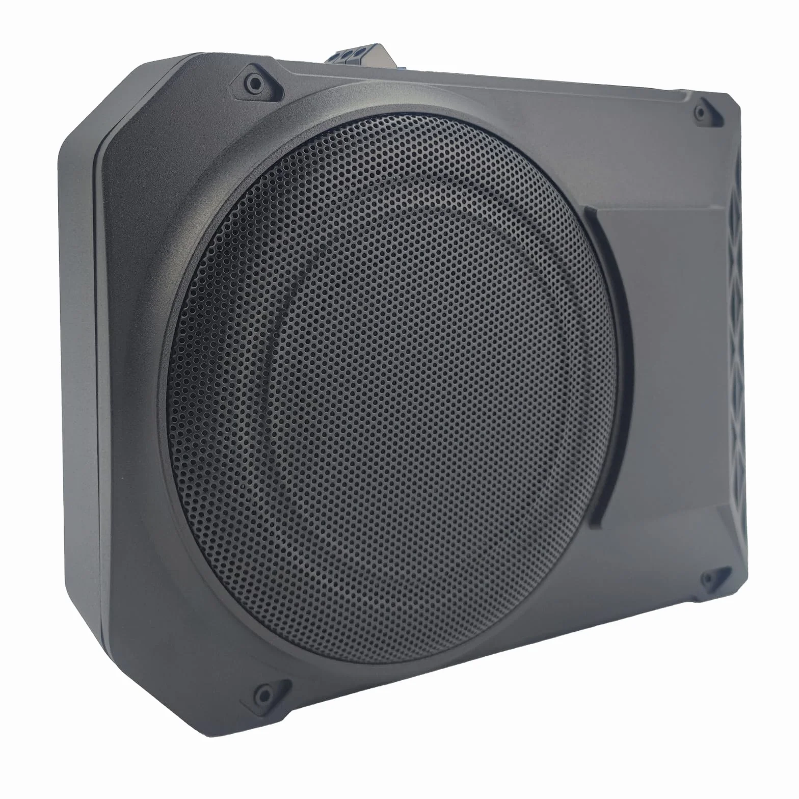 Caisson de Basses Actif amplifié 10 Pouces (800 W) — Caisson Clos Haute Performance avec télécommande, pour Voitures, camions et Camping-Cars — Plage de fréquences : 20 Hz – 150 Hz