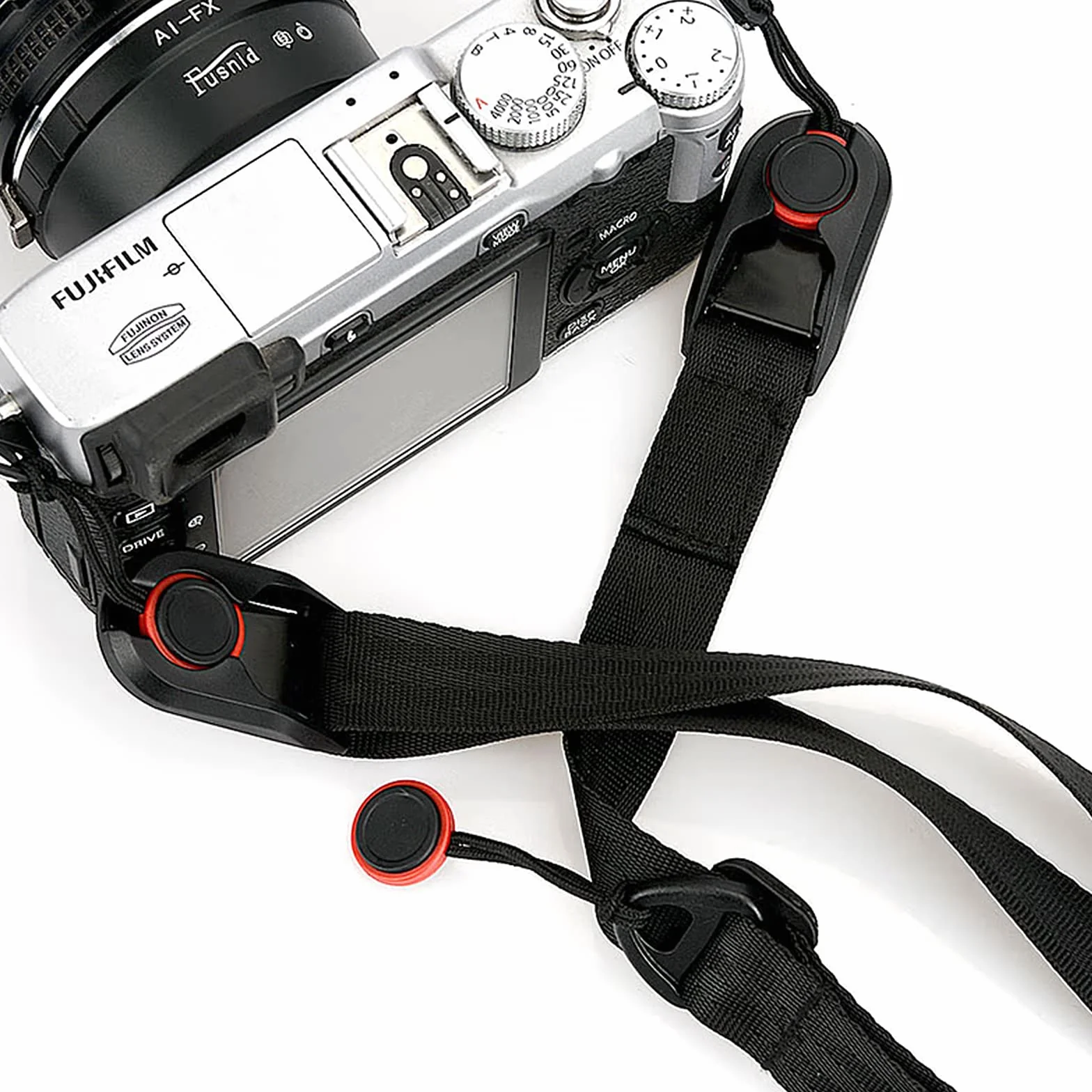 Sangle pour Appareil Photo Ensemble Bandoulière et Dragonne Courroie Lavable Laniere Longueur réglable de 45 à 152 cm, Pour appareil photo reflex numérique Canon Nikon Sony