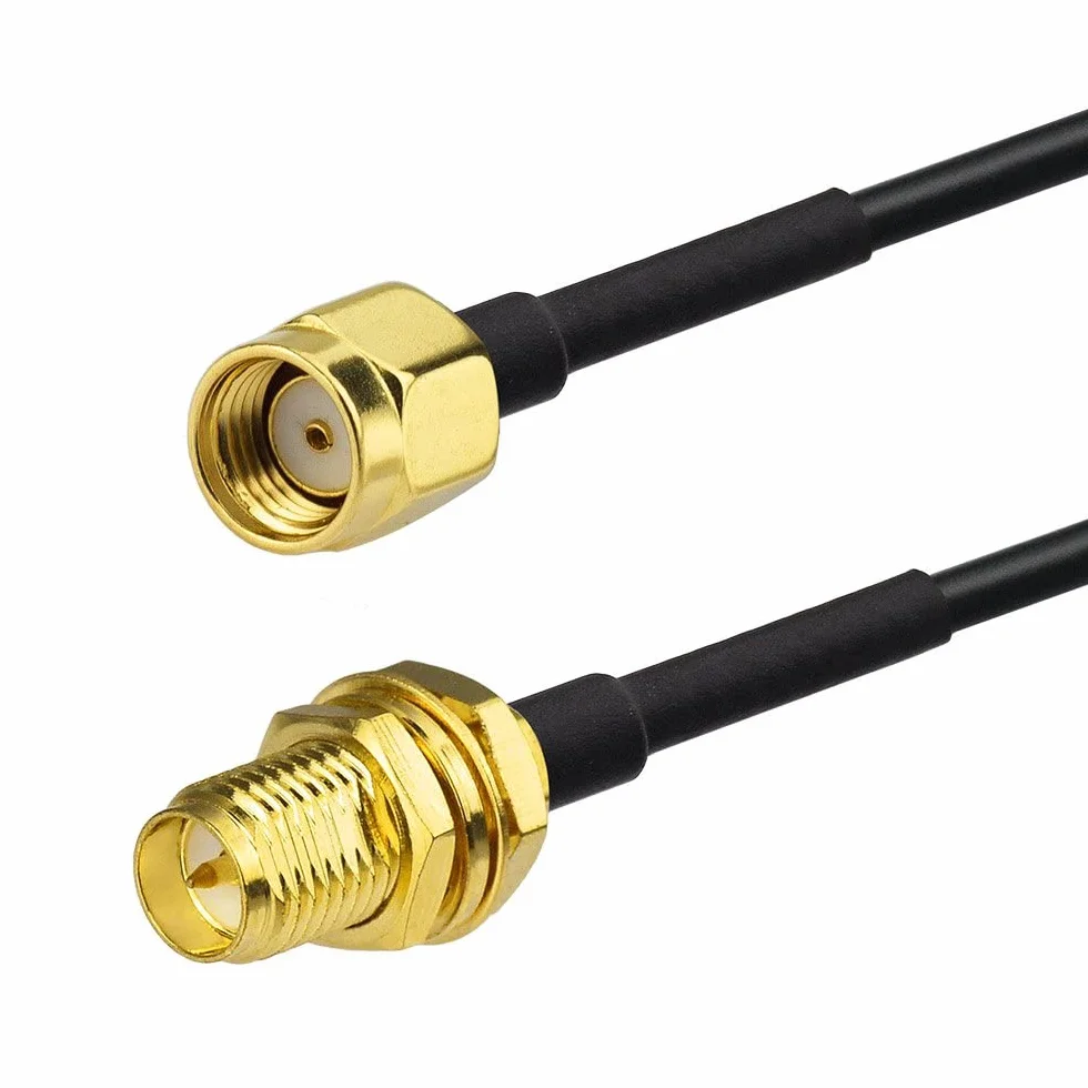 Bingfu Câble RP-SMA Rallonge Antenne WiFi 10m RG174 Mâle à Femelle Montage en Saillie pour Routeur Wi-Fi Caméra de Sécurité Adaptateur de Carte Réseau Sans Fil Mini PCIE