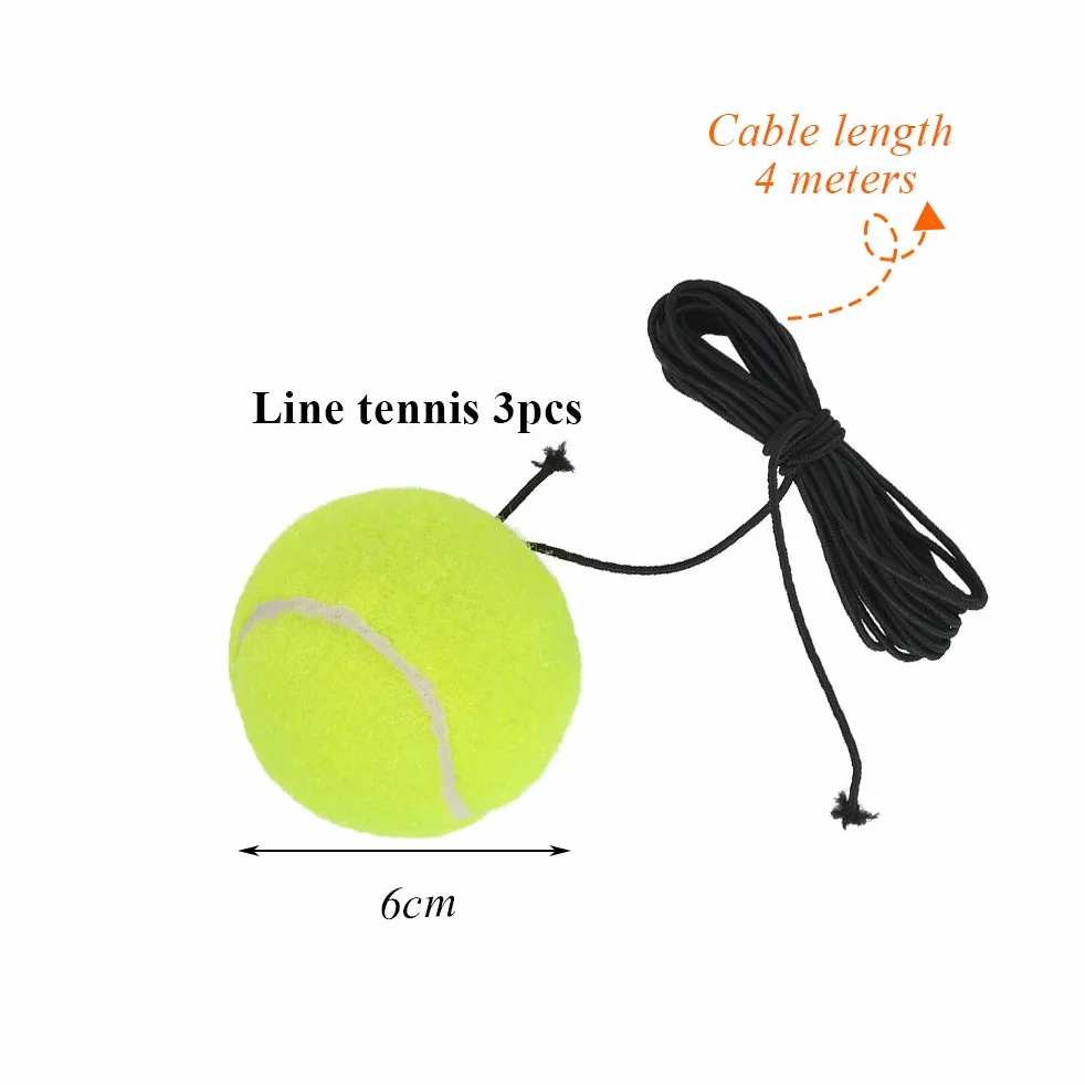 TIMESETL Balles de Tennis avec Corde 3 Pcs, Balle d'entraînement Élastique pour Adultes Débutants
