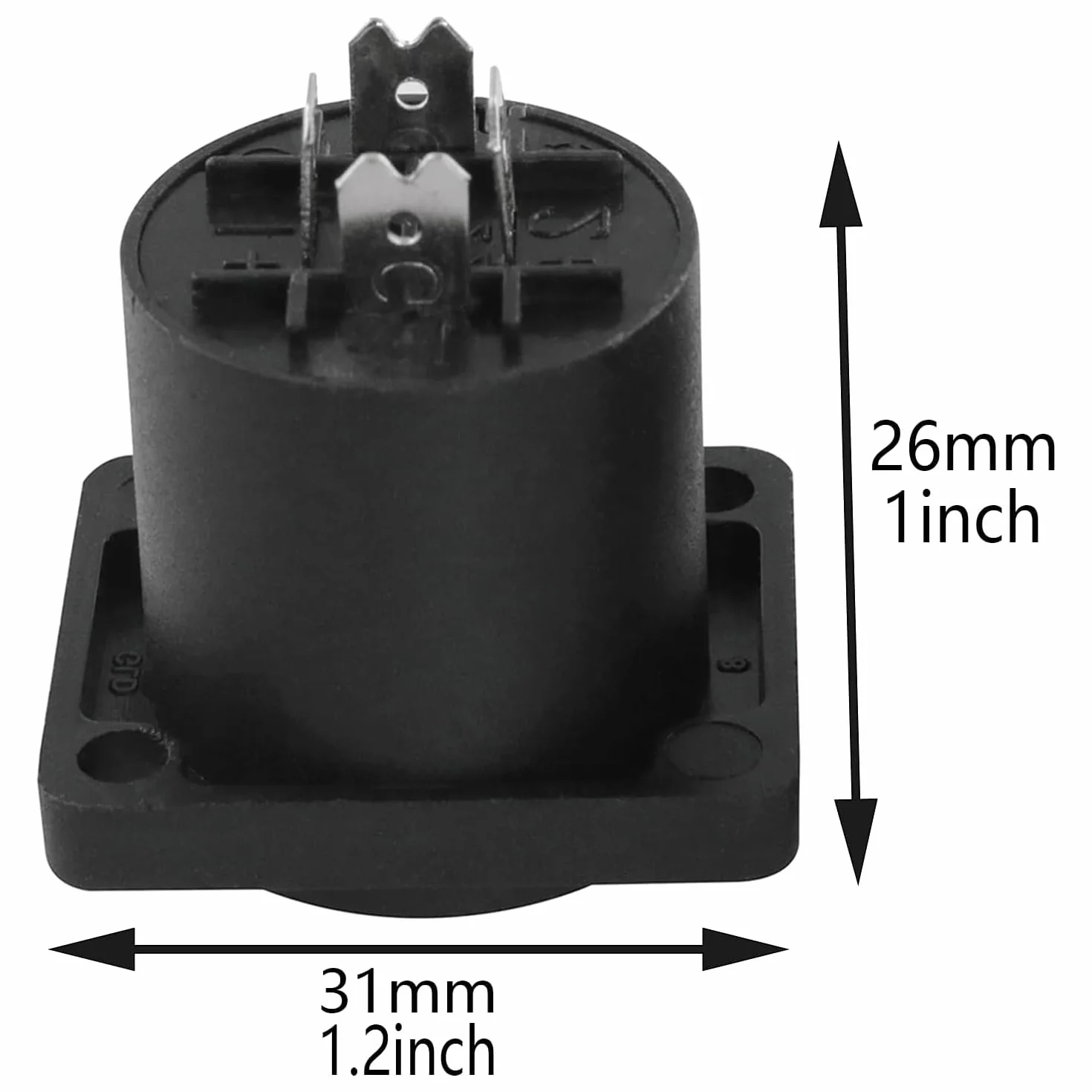 Greluma 6 pcs connecteurs femelles audio à 4 broches à verrouillage par rotation, compatibles avec les prises Speakon NL4MP, NL4MPR, NL4FC, NL4FX et NLT4X.