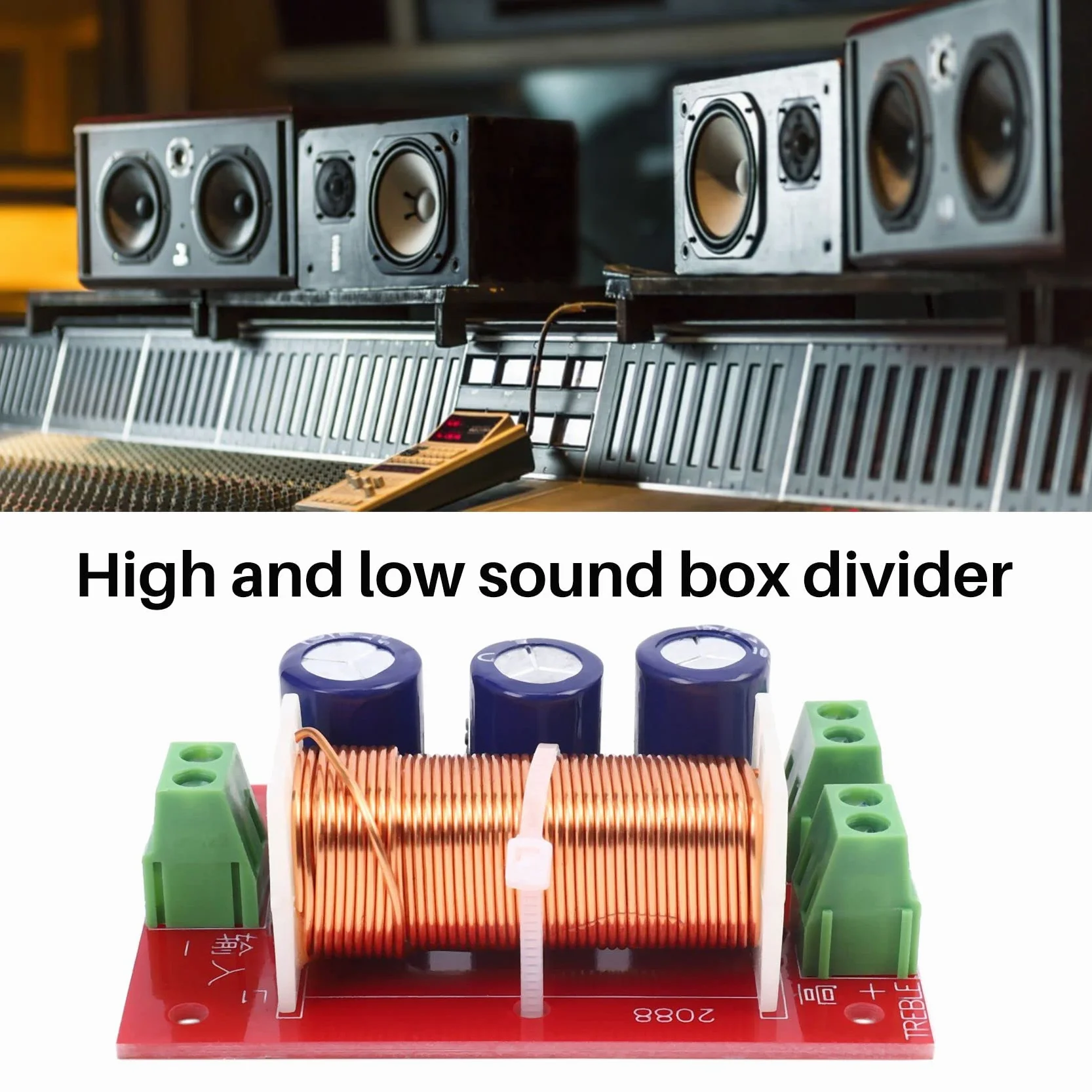 Lot de 3 haut-parleurs 400 W - Doubles - 2 voies - Hautes et basses - 4-16 ohms