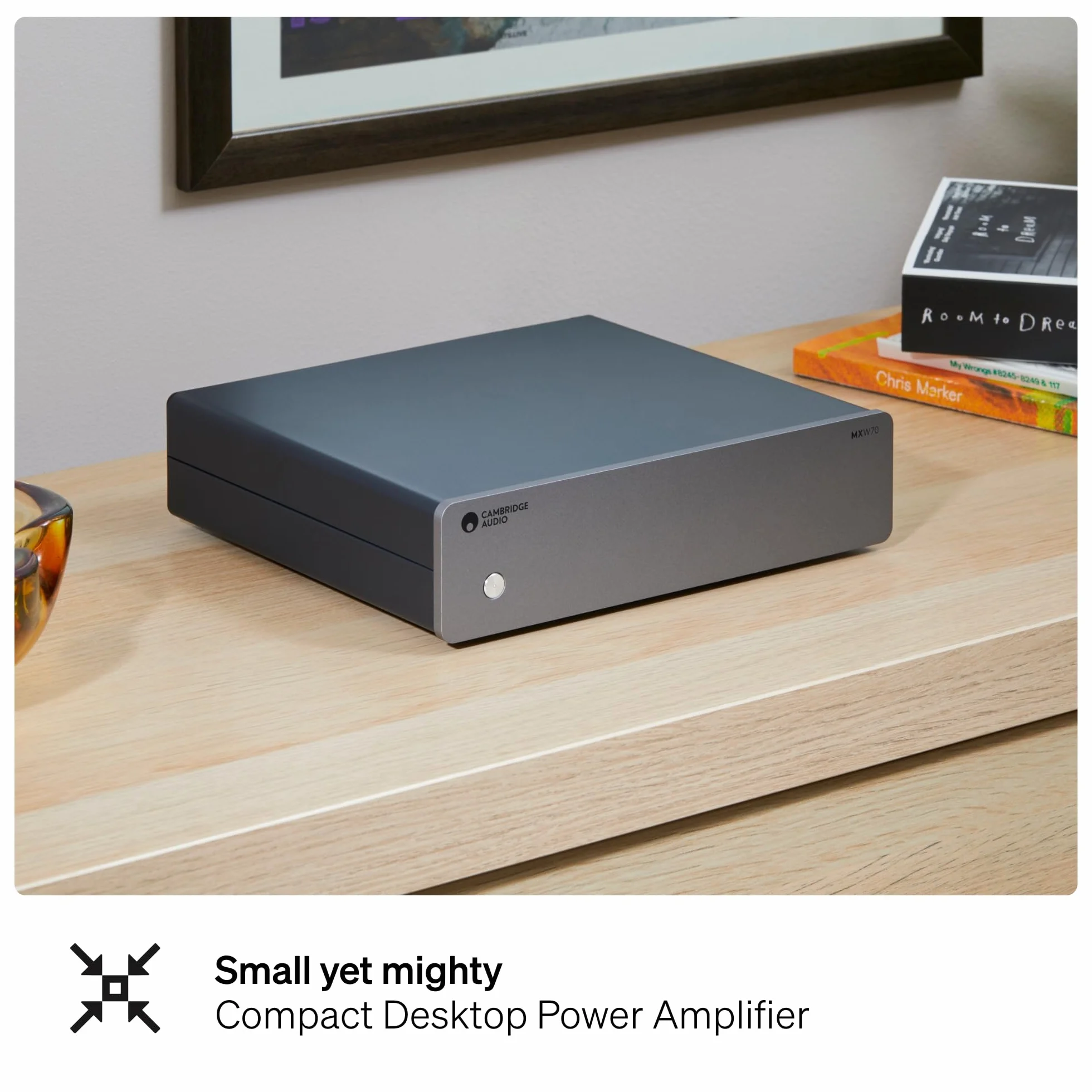Cambridge Audio MXW 70 Amplificateur de puissance compact 70 Watts par canal entrées RCA XLR amplification classe D Hypex NCORE Gris Lunaire