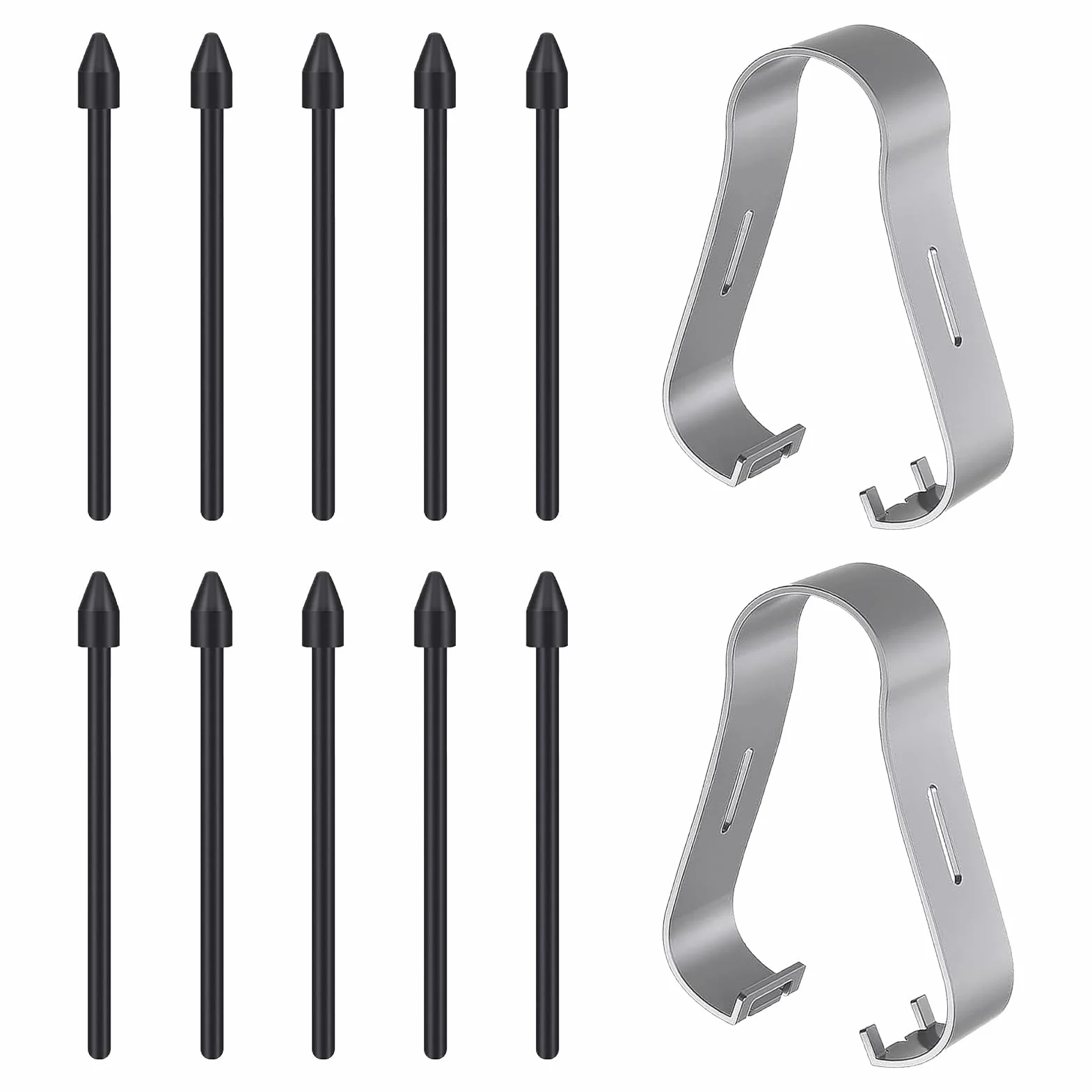 Pack de 12 Pointes pour Samsung S Pen, Compatible Galaxy Tab S8/S8+/S8 Ultra/S7/S7+/S7 FE/S6/S6 5G/S6 Lite, Noir