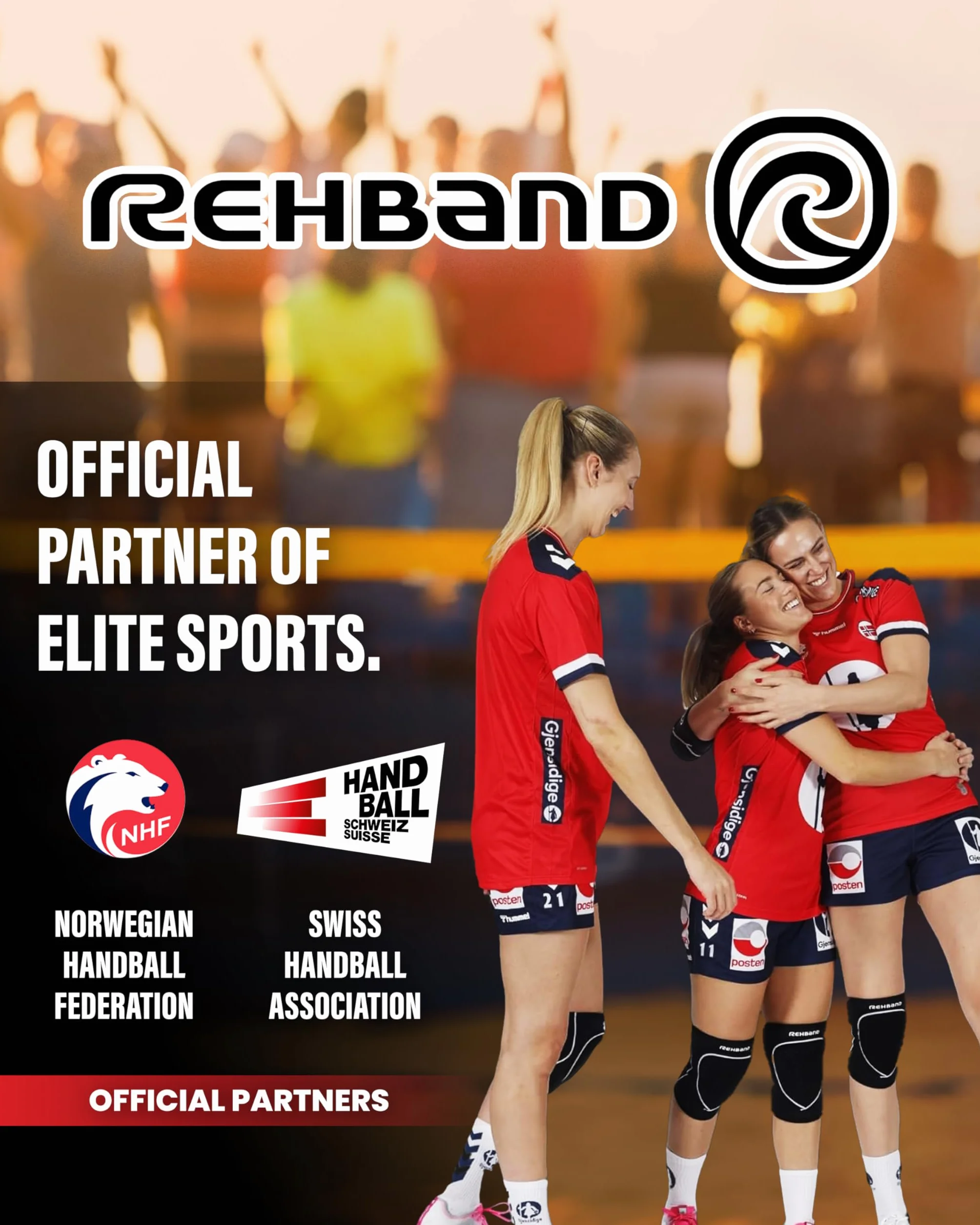 Rehband Genouillères Néoprène Handball Volley-ball Protection Genou Noir Taille S