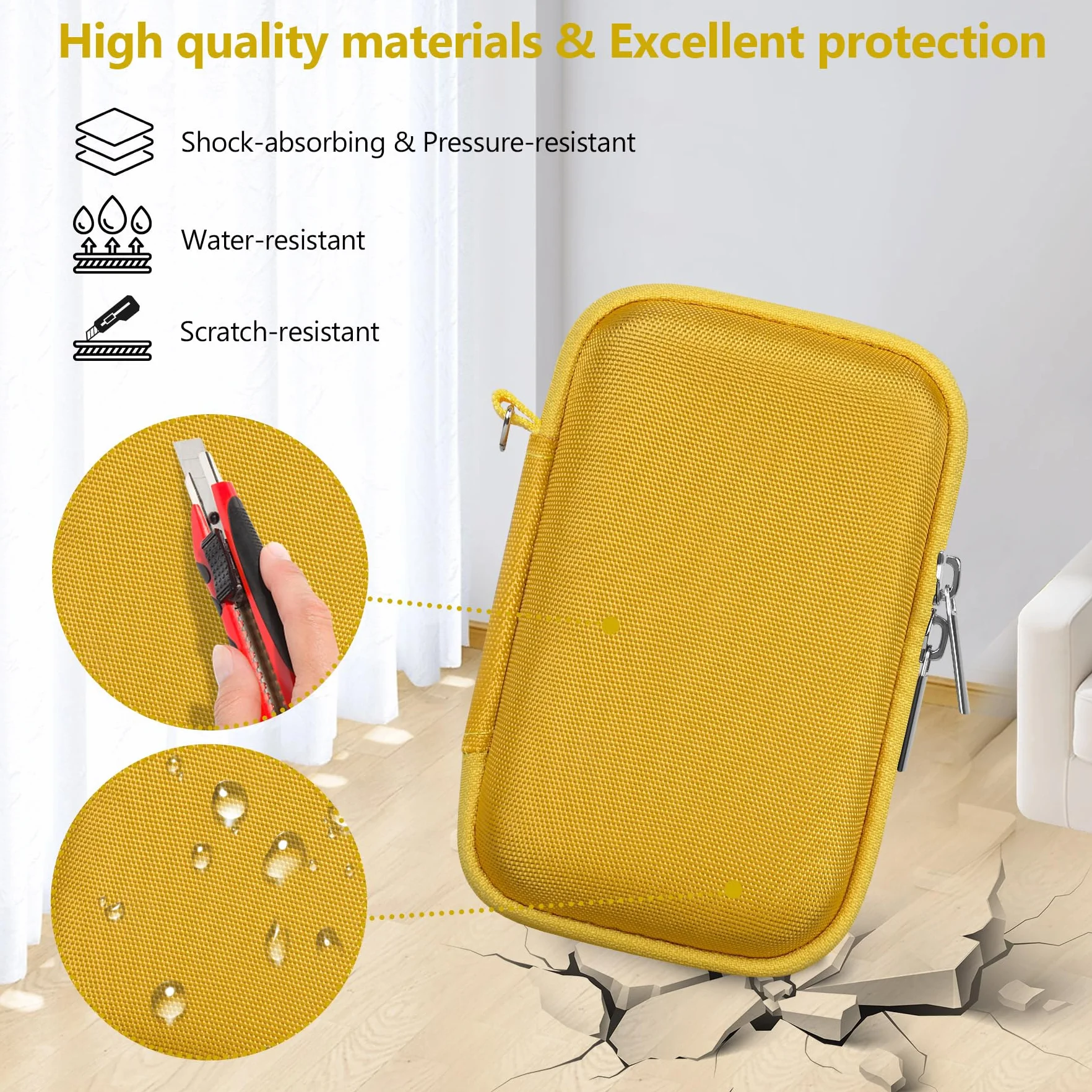 Étui de Protection Dur pour Kodak PIXPRO WPZ2 Robuste imperméable aux Chocs Poussière WiFi Caméra Numérique Jaune