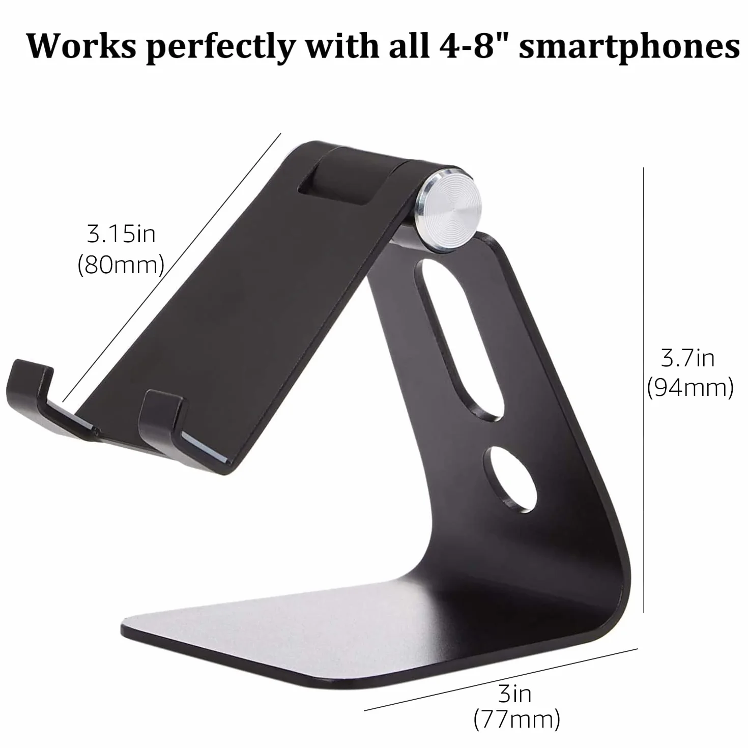 Amazon Basics Support de téléphone portable ajustable Noir