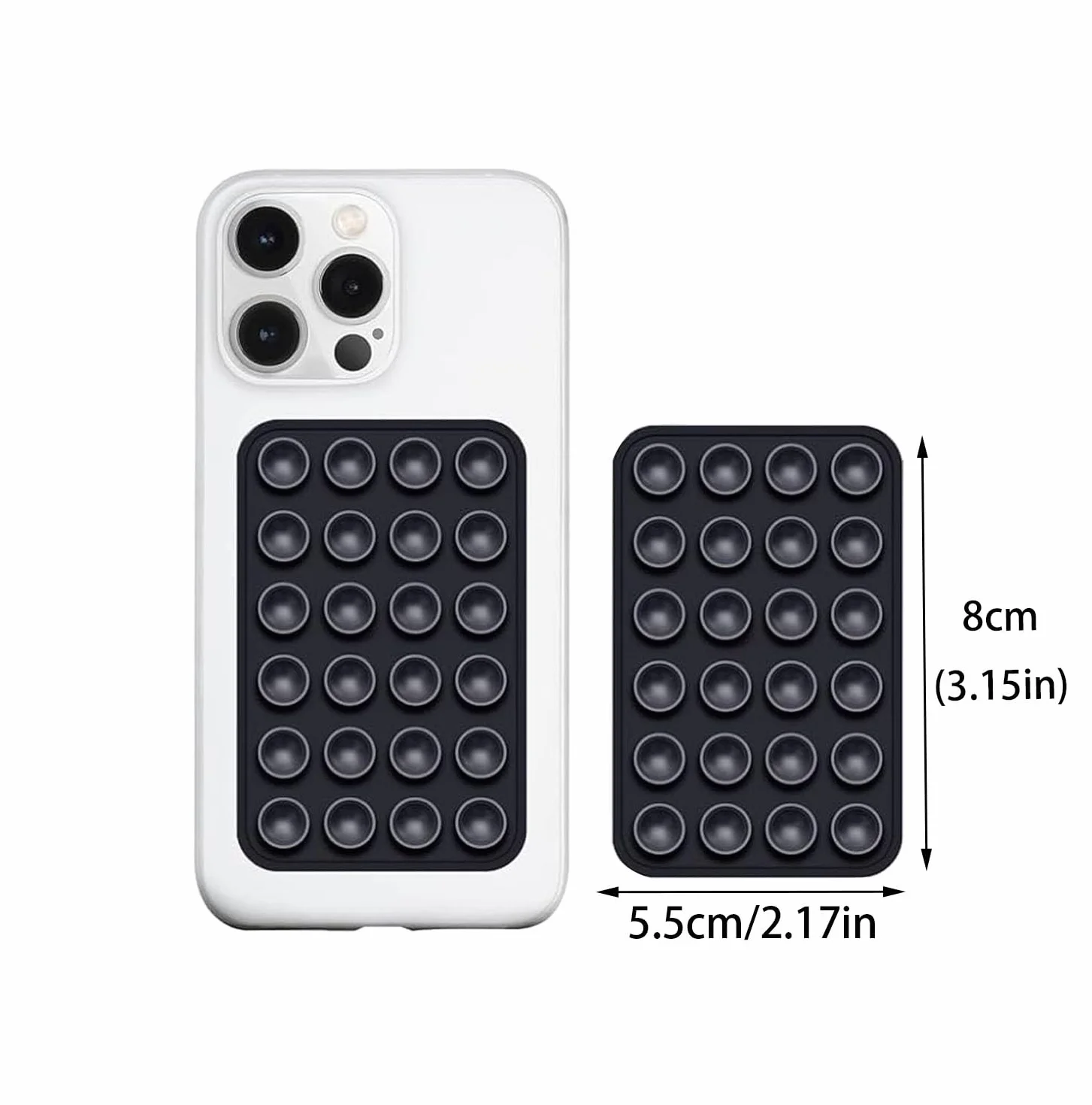 2Pcs Support Ventouse Telephone,Ventouse iphone Silicone Adhésif,Coque Ventouse,Support Telephone Ventouse,Portable