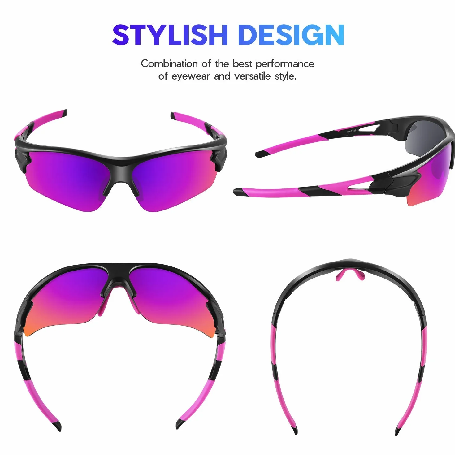 BEACOOL Lunette de Soleil Sport Polarisée Homme Femme UV400 Protection Cyclisme Velo