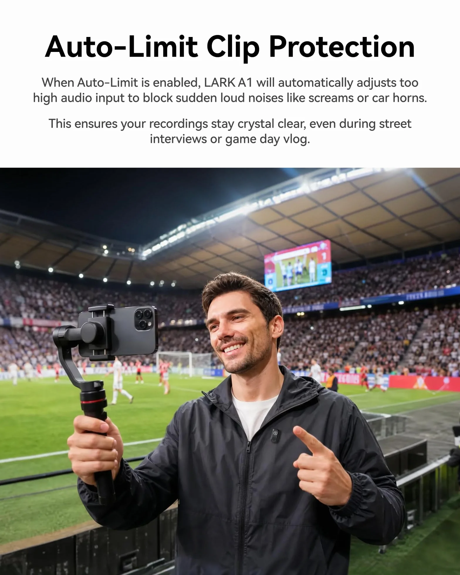 Hollyland Lark A1 Mini Duo Micro-Cravate sans Fil pour iPhone 15/16 & Android, 48 kHz / 24 Bits, Annulation de Bruit Intelligente à 3 Niveaux, Mini Microphone sans Fil pour Youtube, Podcast, Vlog