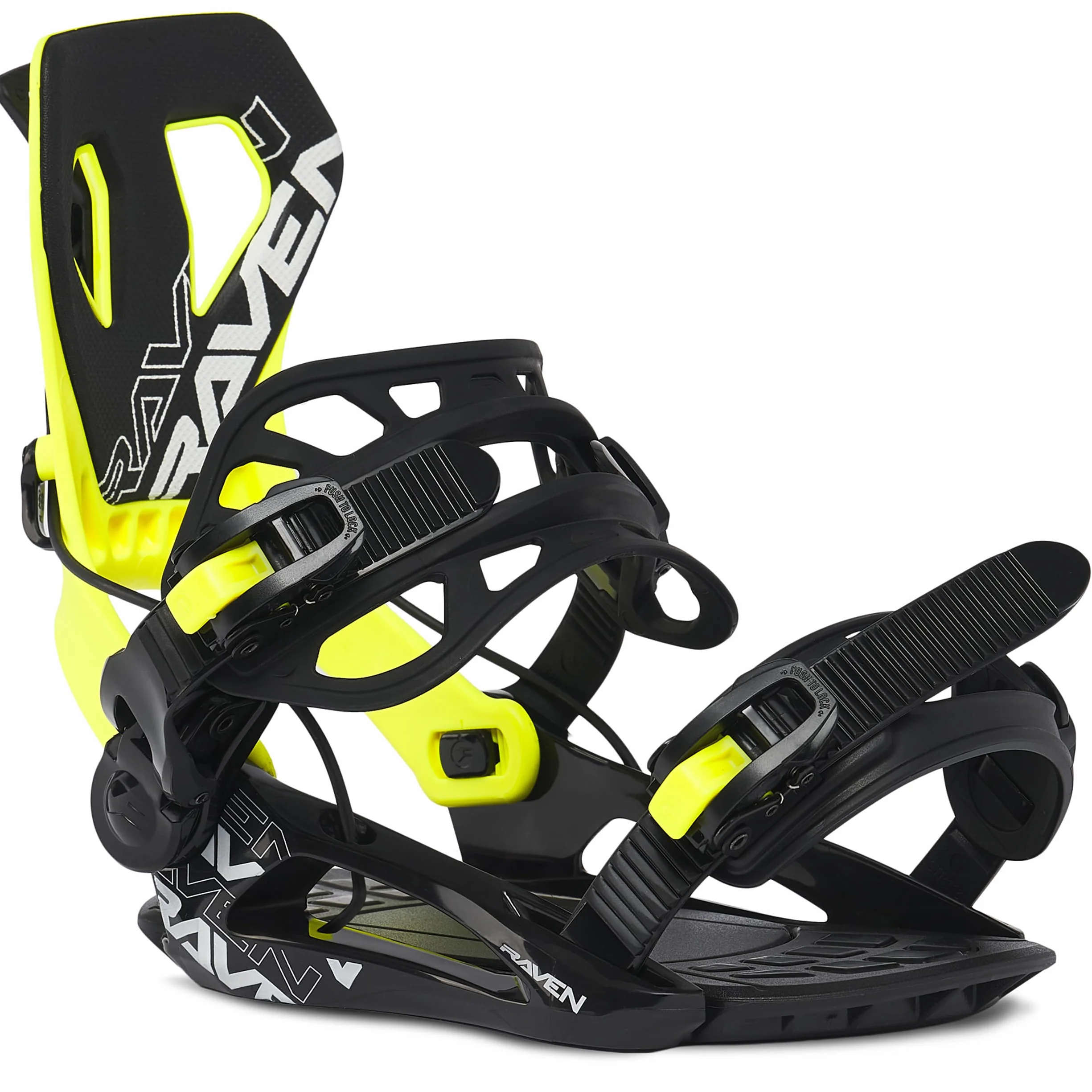 Raven Fixation de Snowboard Enfant FTM450 Noir Lime 41-44