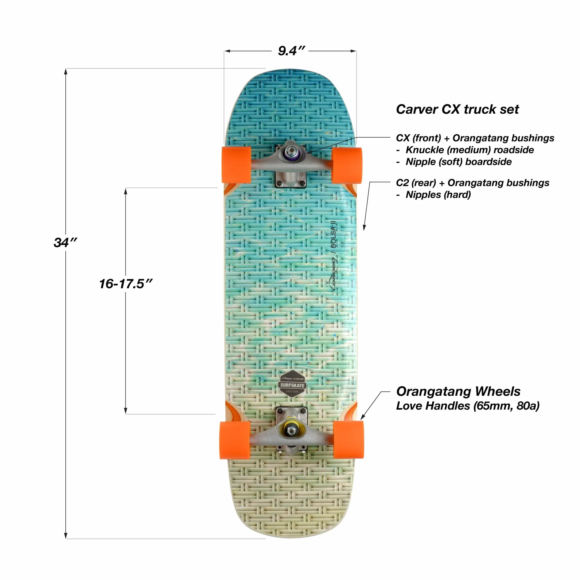 Loaded Surfskate Complet Bolsa II CX