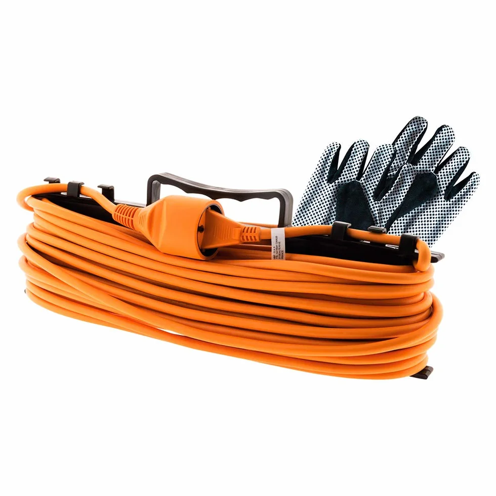Prolongateur Jardin 2x1,5mm² 25m - Orange - Zenitech