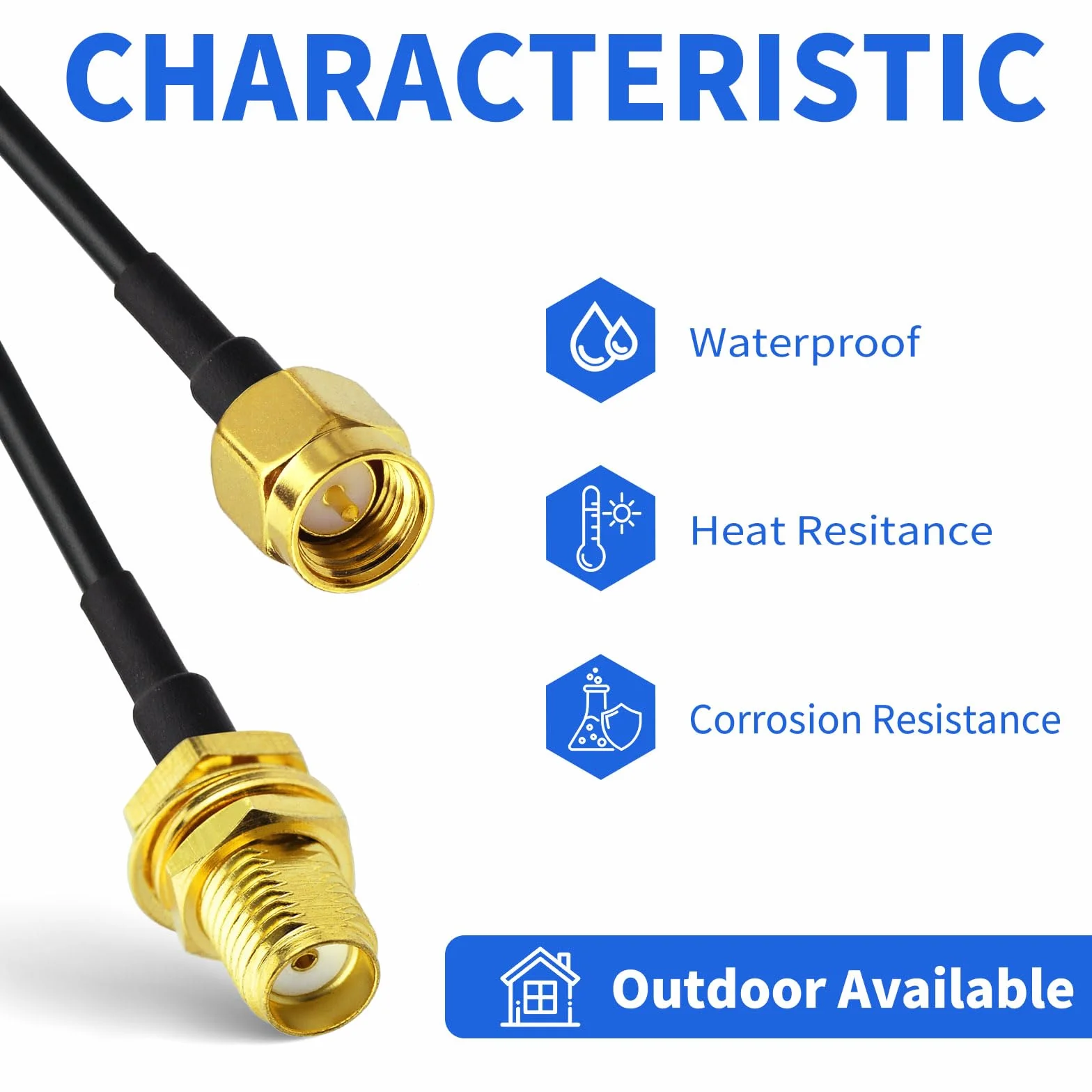 Superbat Câble Rallonge SMA RG174 3m Rallonge Antenne WIFI Mâle vers Femelle Câble d'Extension SMA RF 50Ohm pour 4G LTE, Routeur, Antenne WIFI/GPS/4G, Modem 5G, Radio Ham, SDR, etc(2 pièces)