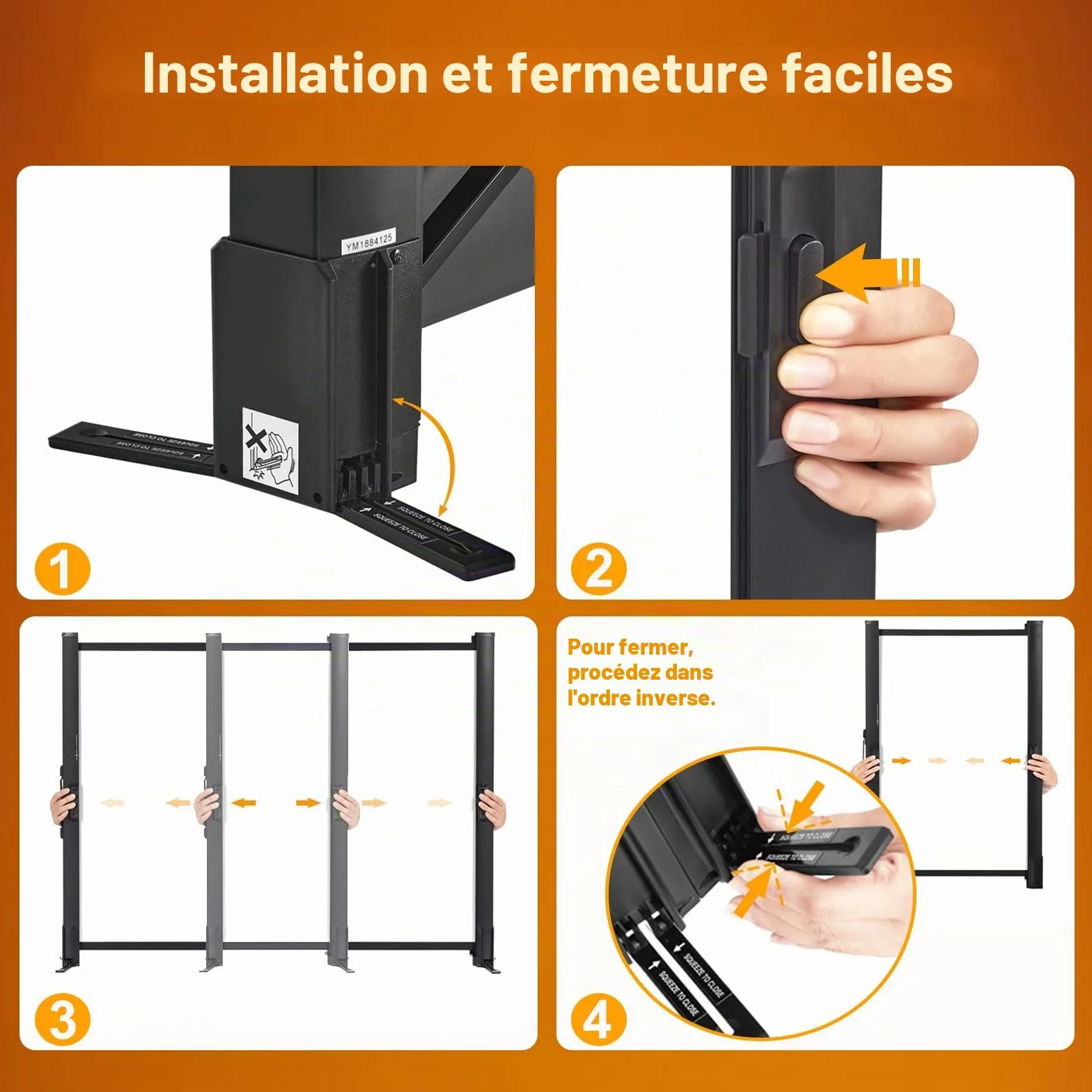 Écran de projection portable 50 pouces 4:3 avec support rétractable pour films intérieurs et extérieurs