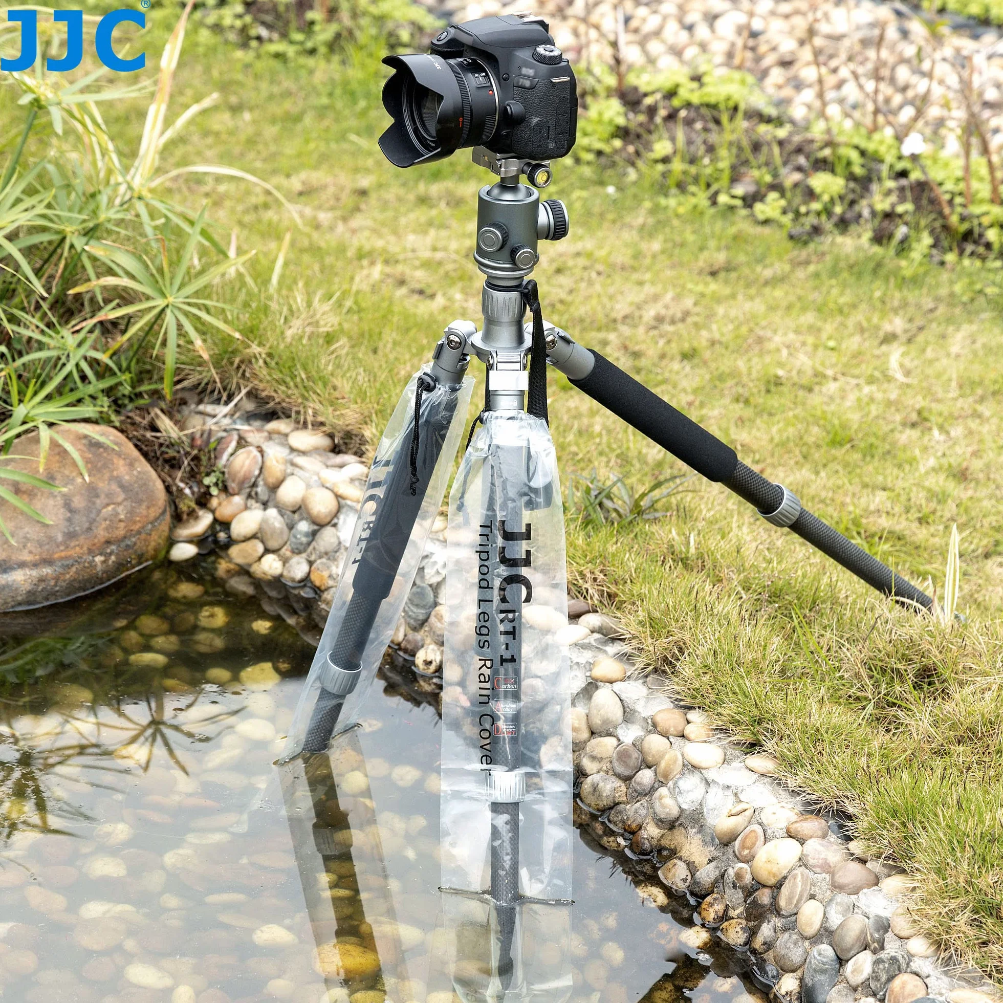 JJC Lot de 6 housses de protection pour trépied - Anti-pluie, eau, neige et boue - Convient pour une longueur de 120 cm et 60 cm - Facile à installer et à ranger - Matériau double couche - Convient