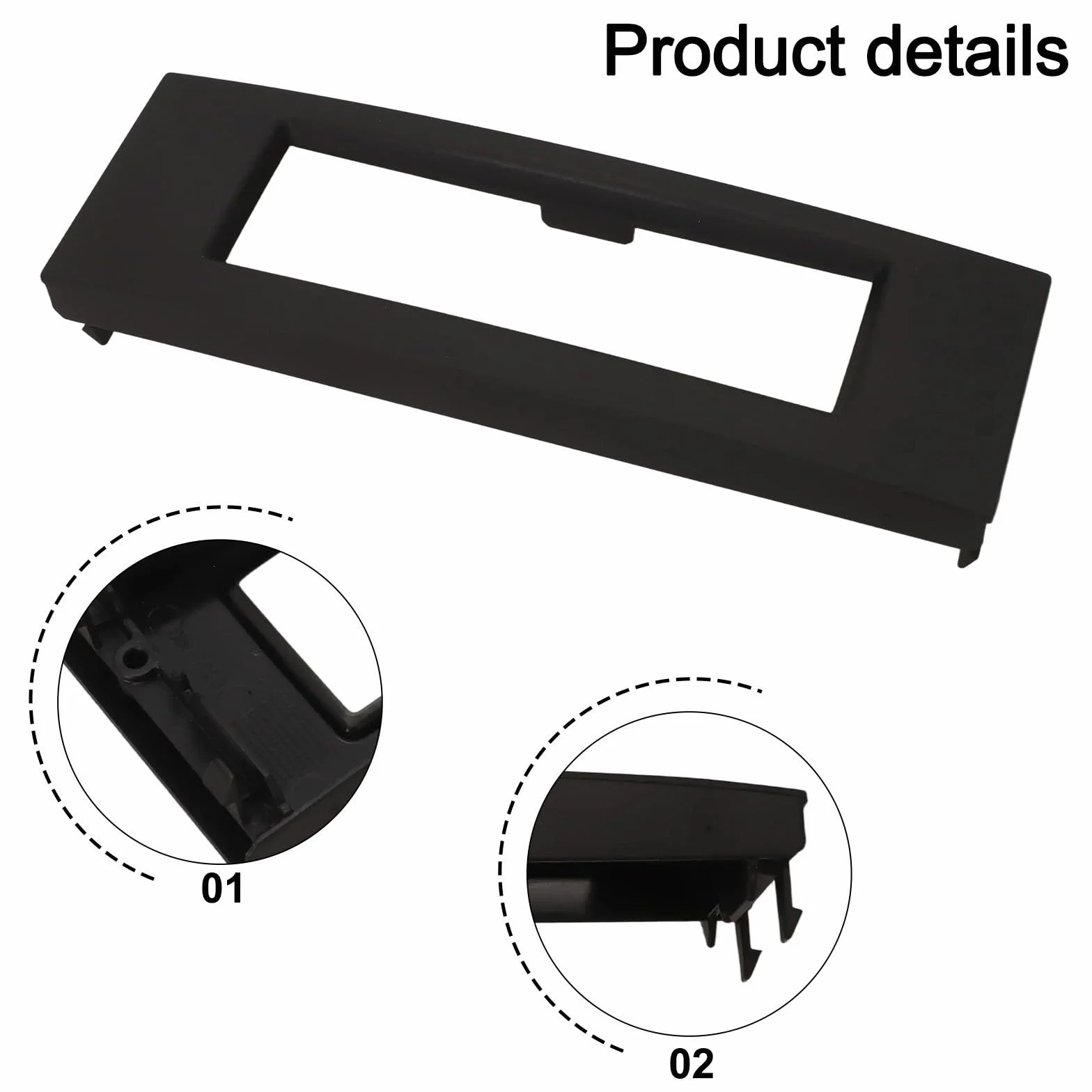 Boîtier Noir pour Lecteur CD RD4 - Écran de Rechange Multifonction Compatible avec Garniture intérieure 207