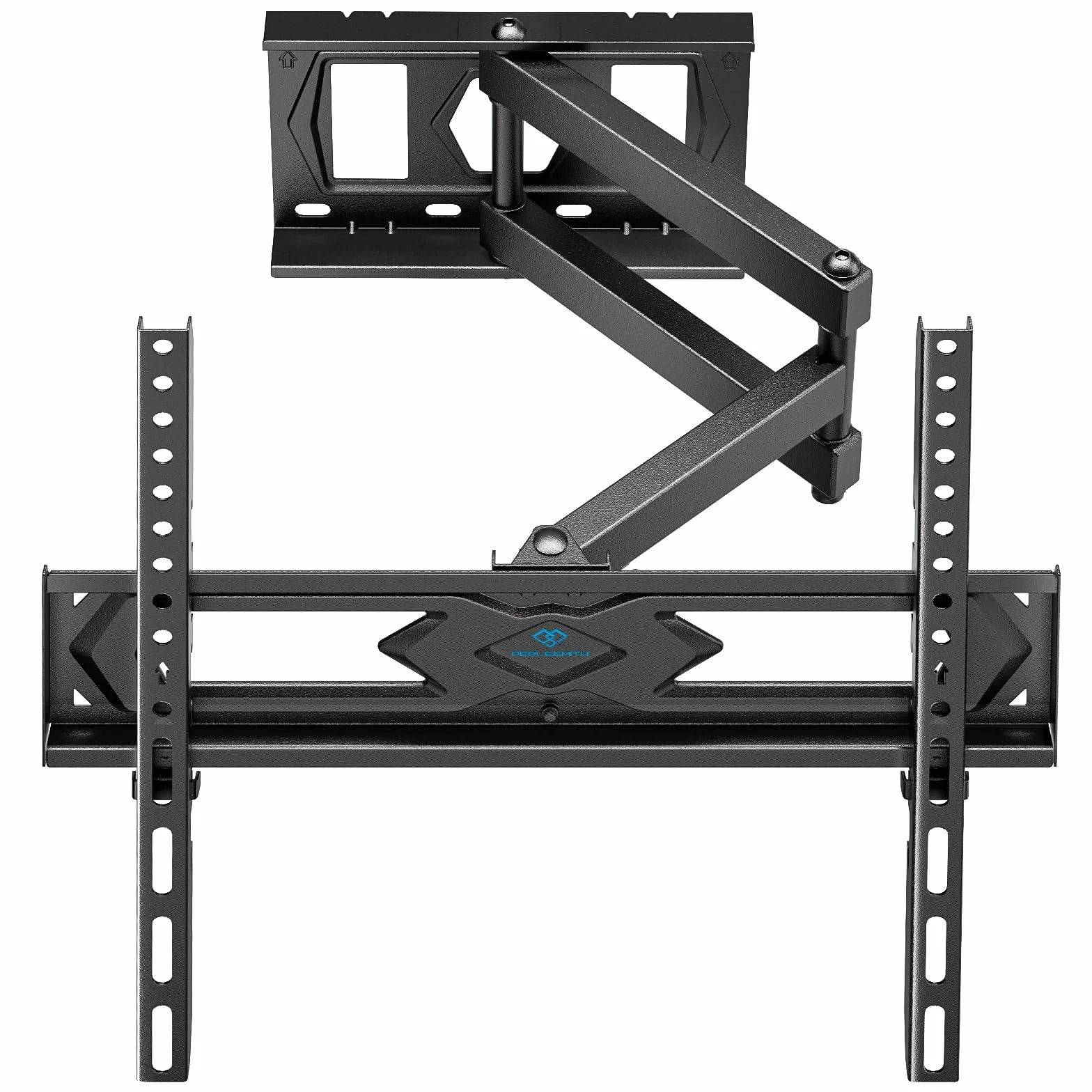 PERLESMITH Support Mural TV, pour 26-60 Pouces (66-152 cm) Télévision Jusqu'à 40kg, Fixation TV Murale Orientable et Inclinable 50 55 Pouces, Max VESA 400x400mm PSMFK10