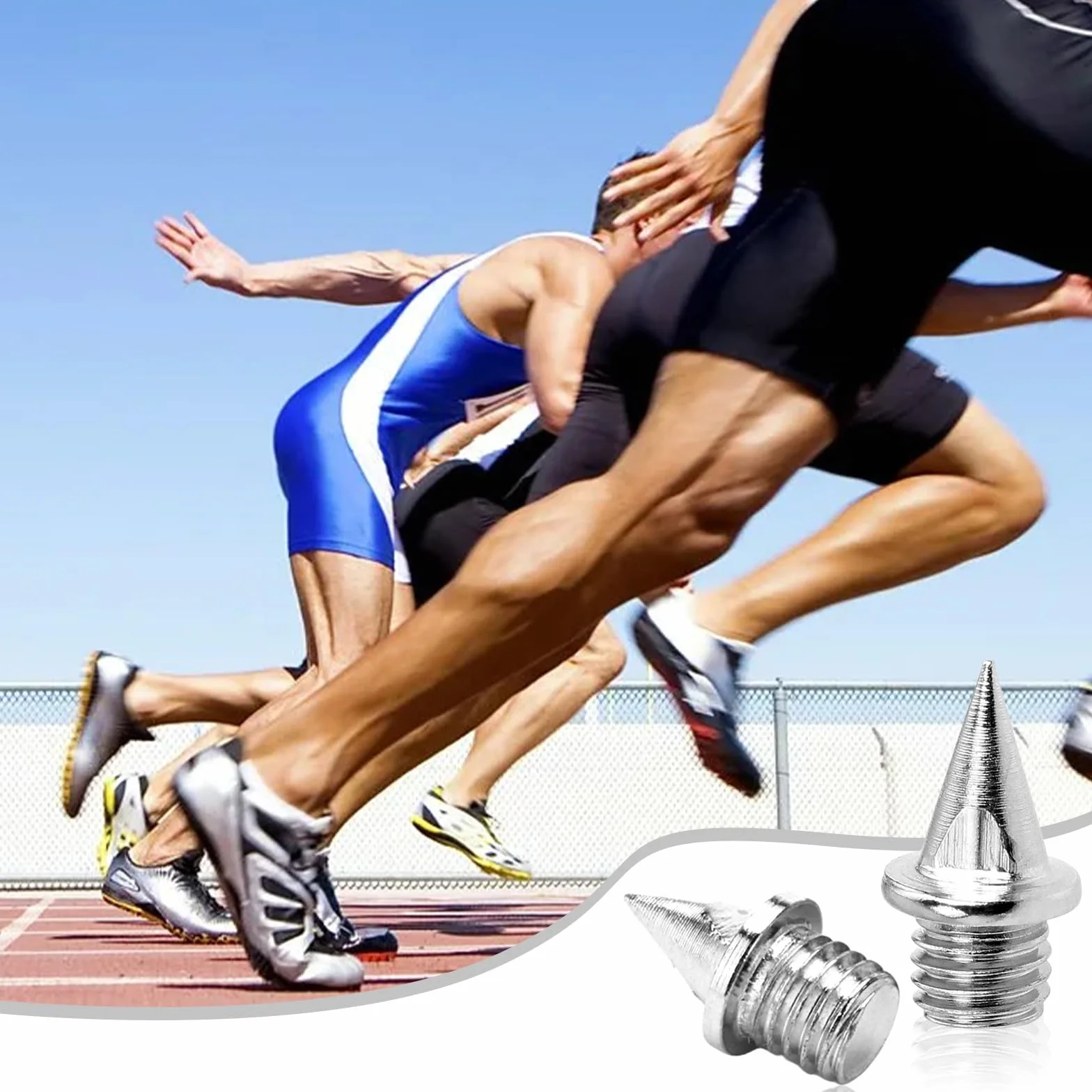 Pointes de Piste 7mm Inoxydable avec Clé Athlétisme Cross Track Spikes Remplacement Chaussures Piste