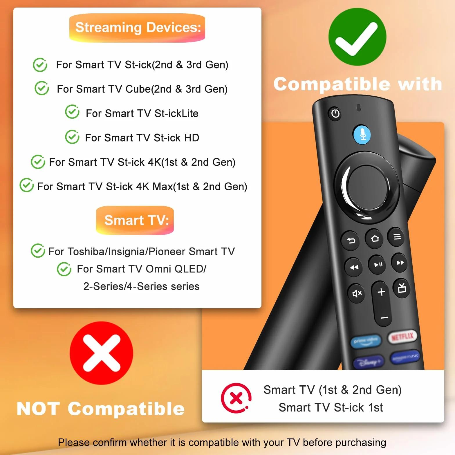 Télécommande vocale 3e génération Compatible AMZ FI-Re Sti-CK 2 Gen 3 Gen 4K 4K Max HD Lite Cube 2nd 3rd Gen avec Quatre Touches de Raccourci Fonction vocale