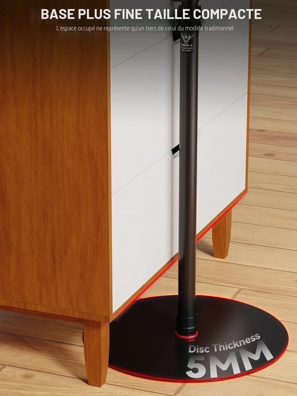 IFOOTAGE Cobra 2 RB-A400 Monopode Professionnel en Aluminium pour Appareil Photo,Monopode de Studio,Base Lestée et Hauteur Réglable,Support de Sol,Support D'éclairage,Diamètre de la Base : 40 cm