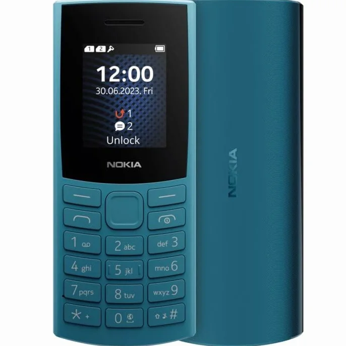 Nokia 105 4G double SIM (2023) téléphone portable, bleu océan