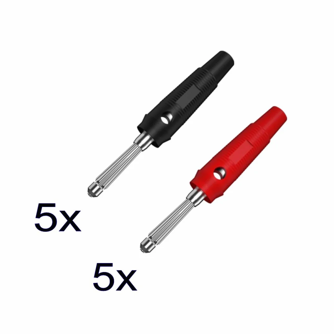Prise banane 4 mm 32 A connecteur mâle empilable sans soudure adaptateur câble haut-parleur enveloppé sécurité ISO 10 pièces