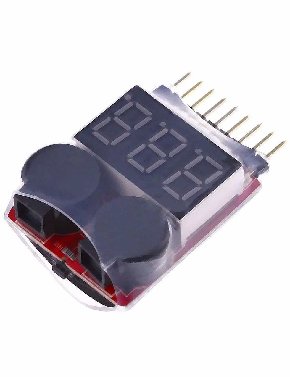ARCELI RC 1-8s Lipo Testeur de Batterie Moniteur Sonnerie Basse Tension Alarme Vérificateur de Tension avec Indicateur LED pour Lipo Life LiMn Batterie Li-ION (2PCS)