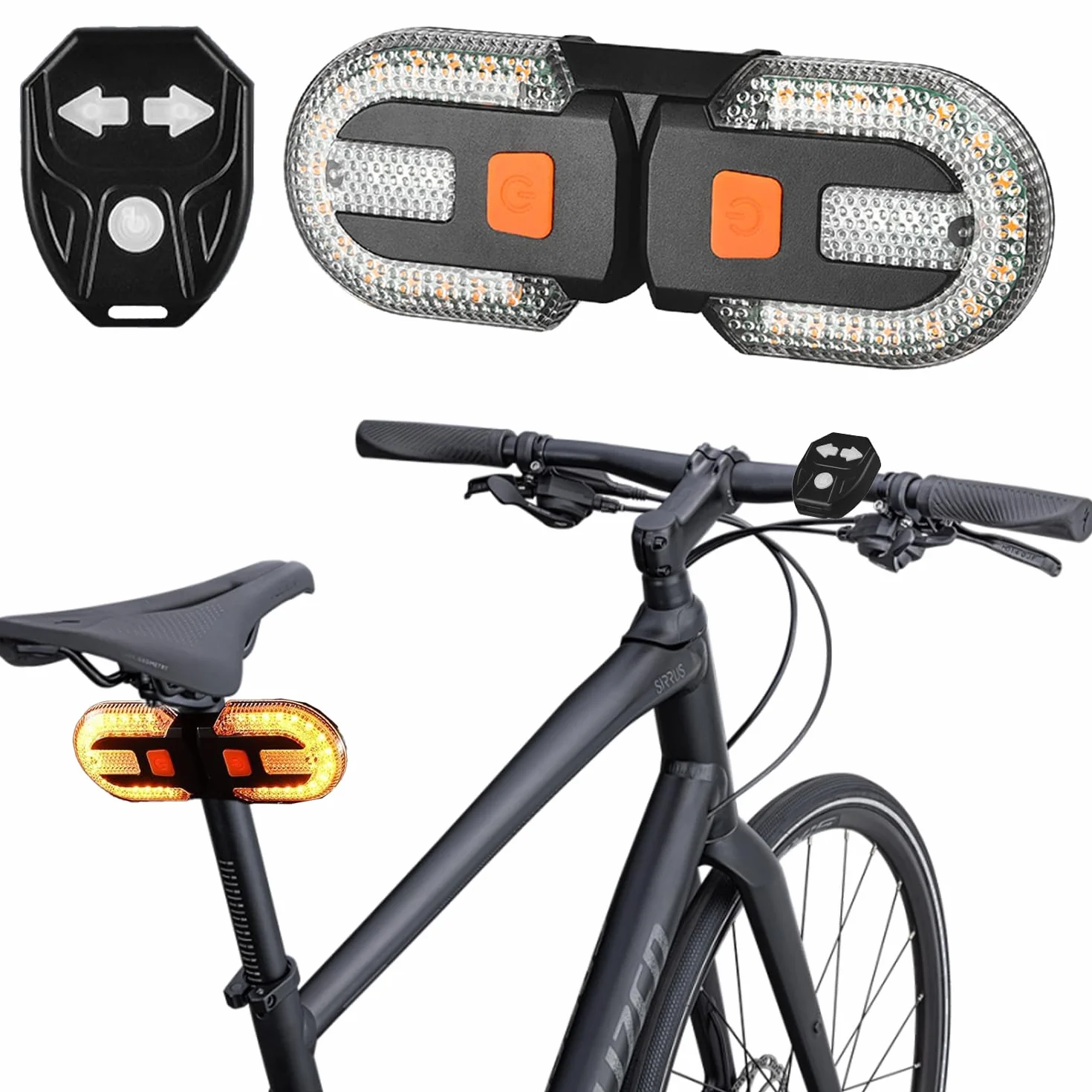 Feu Arrière de Vélo USB Rechargeable avec Clignotant, Éclairage Arrière pour Vélo, Trotinette Électrique