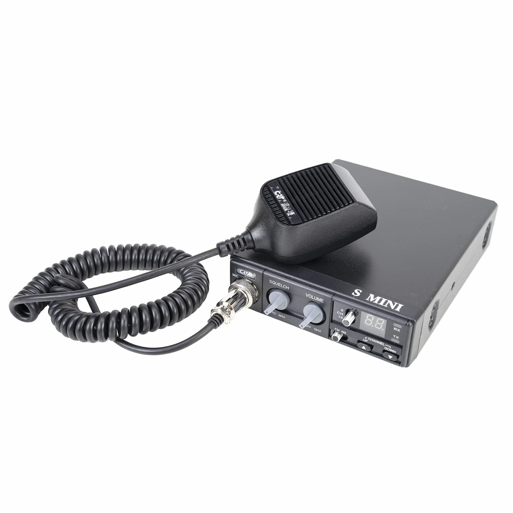 Radio CB CRT S Mini Double Tension, 12/24V, 4W, avec ASQ, AM-FM