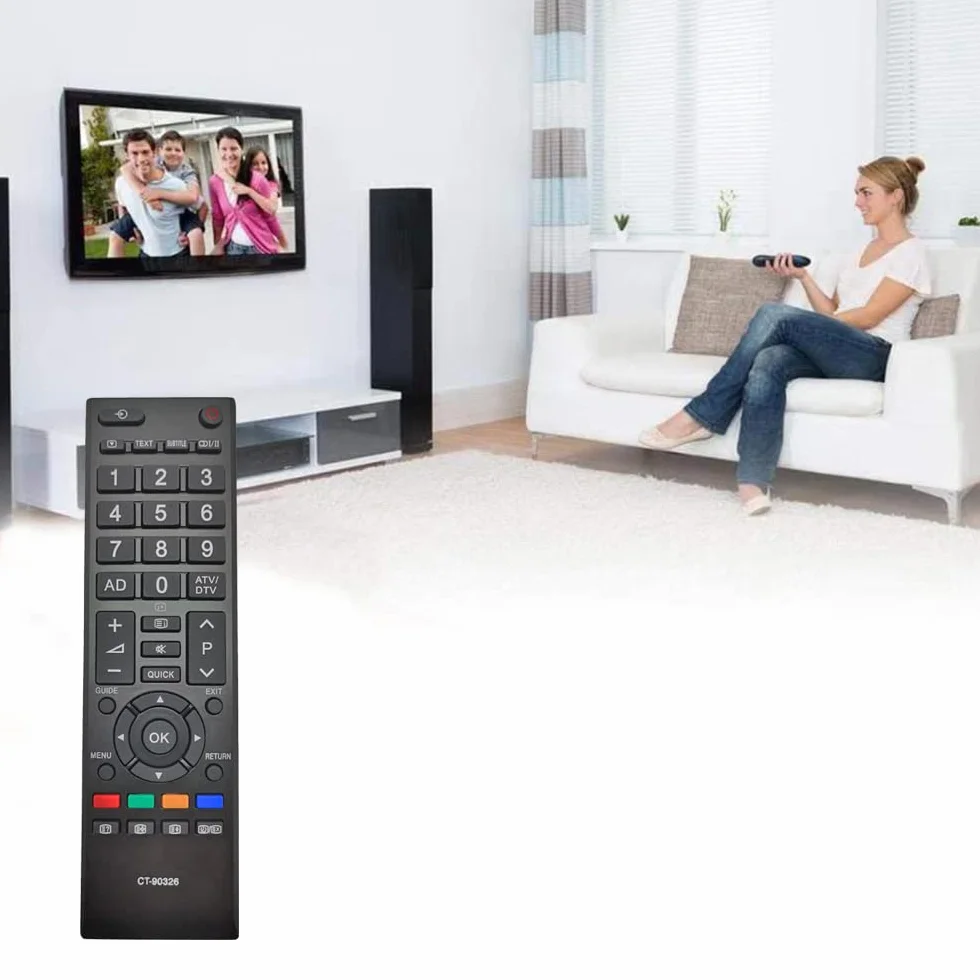 Remplacement Telecommande Toshiba CT-90326 pour telecommande TV Toshiba 39L2337DG 40LV933G 42AV625D 42HL833F