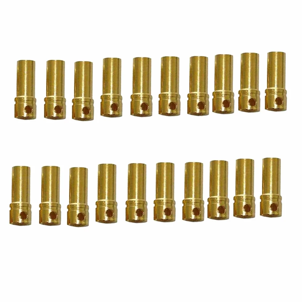 20 Paires Connecteur de Balle de Fiche Banane Mâle Femelle Prise 3.5mm Plaqué Or pour Batterie Moteur Lipo ESC