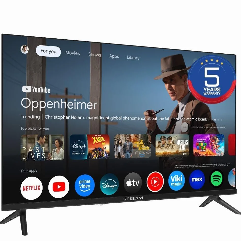 Stream System Google TV Smart 32", HD Ready, 5 Ans de Garantie, HDR10, sans Cadre, Assistant Google, Chromecast intégré, modèle S32EX1GH (2026)